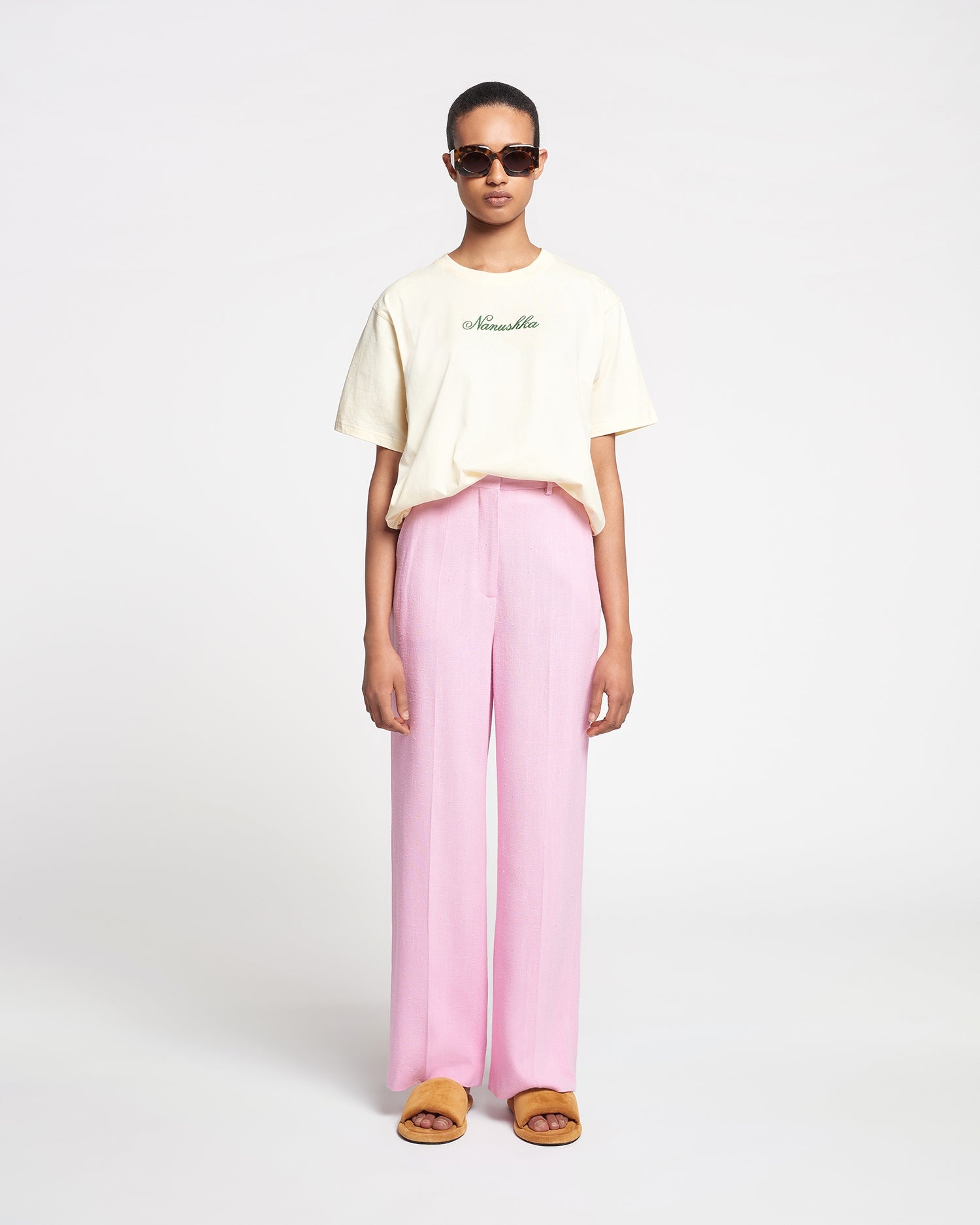 Silk Viscose Tweed Pants - 4