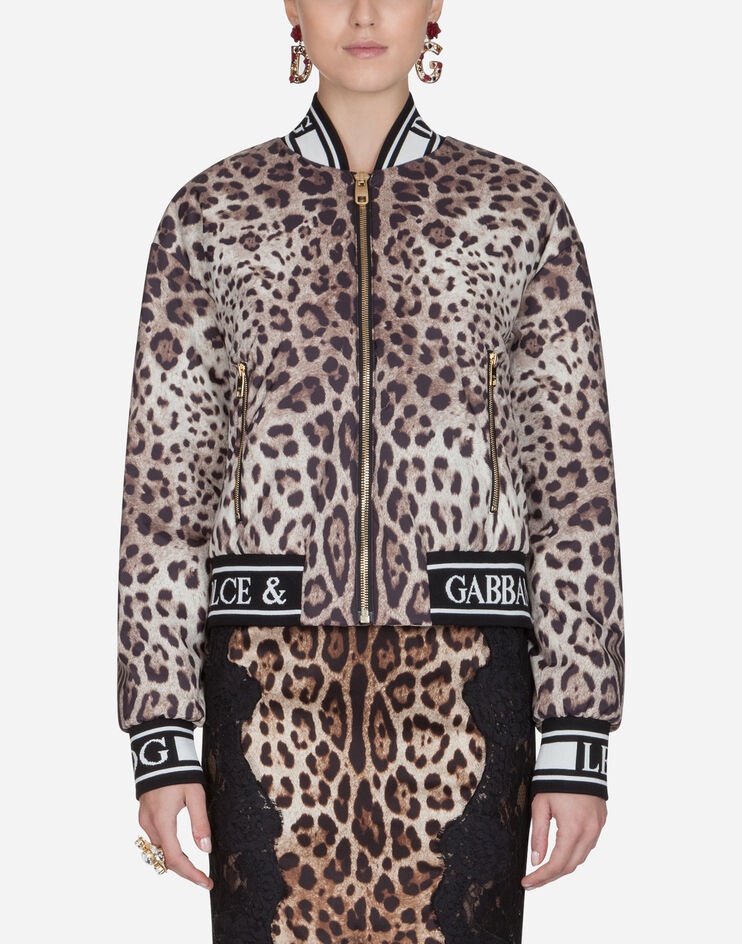 Bomber jacket in light printed nylon - 1