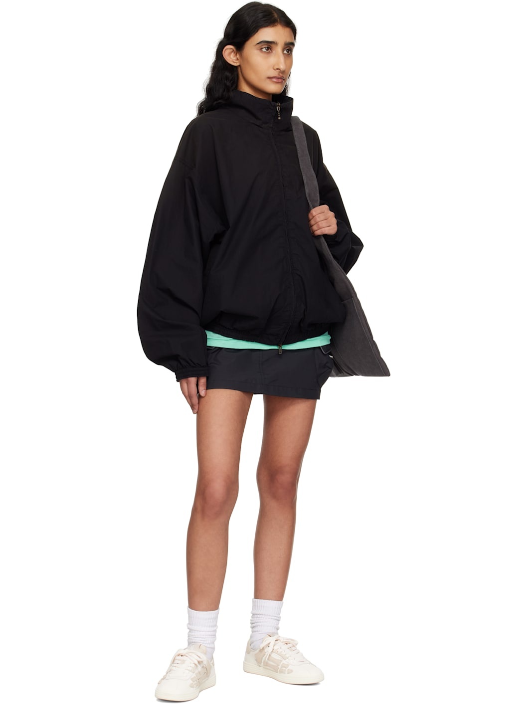 Acne Studios Logo zipper jacket - Black | REVERSIBLE