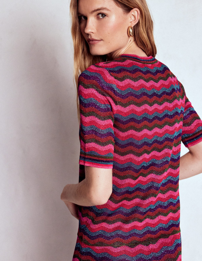 Jacquard Knitted T-Shirt-Multi 4