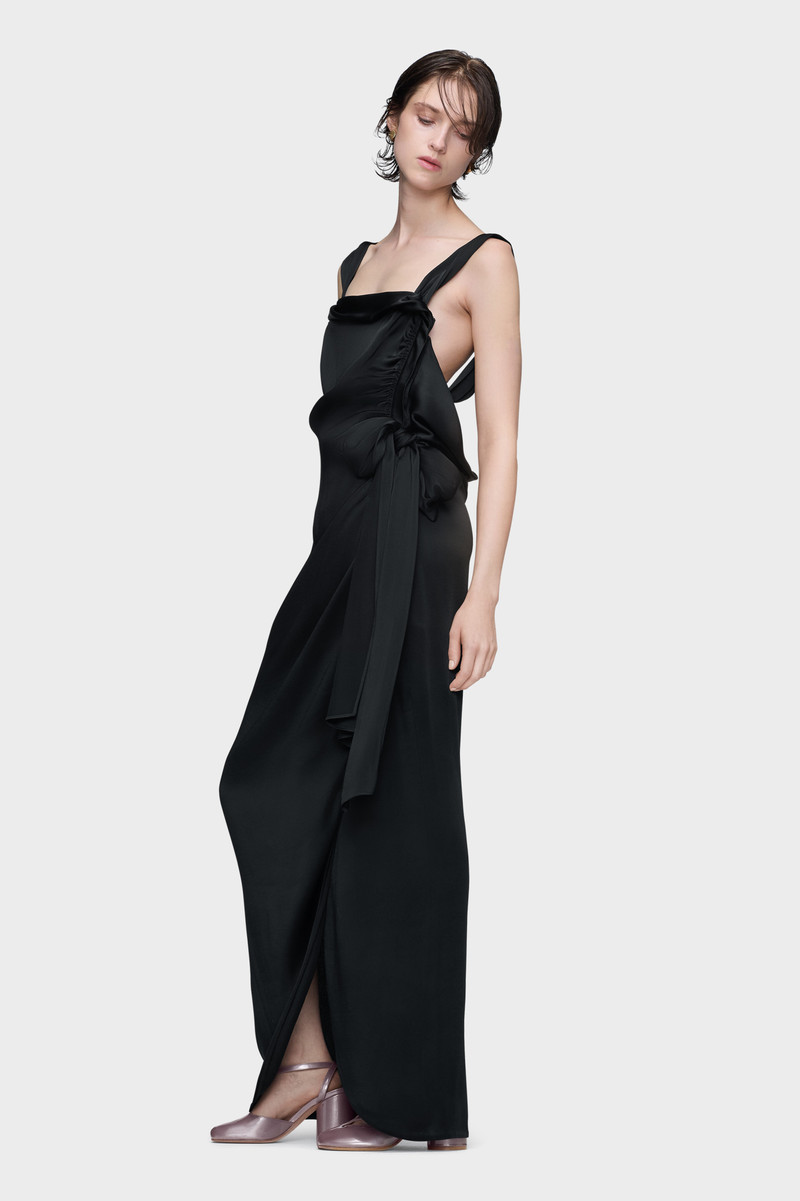 Silk satin maxi dress 3