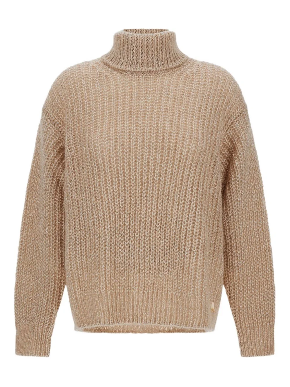 turtleneck ribbed sweater - 1