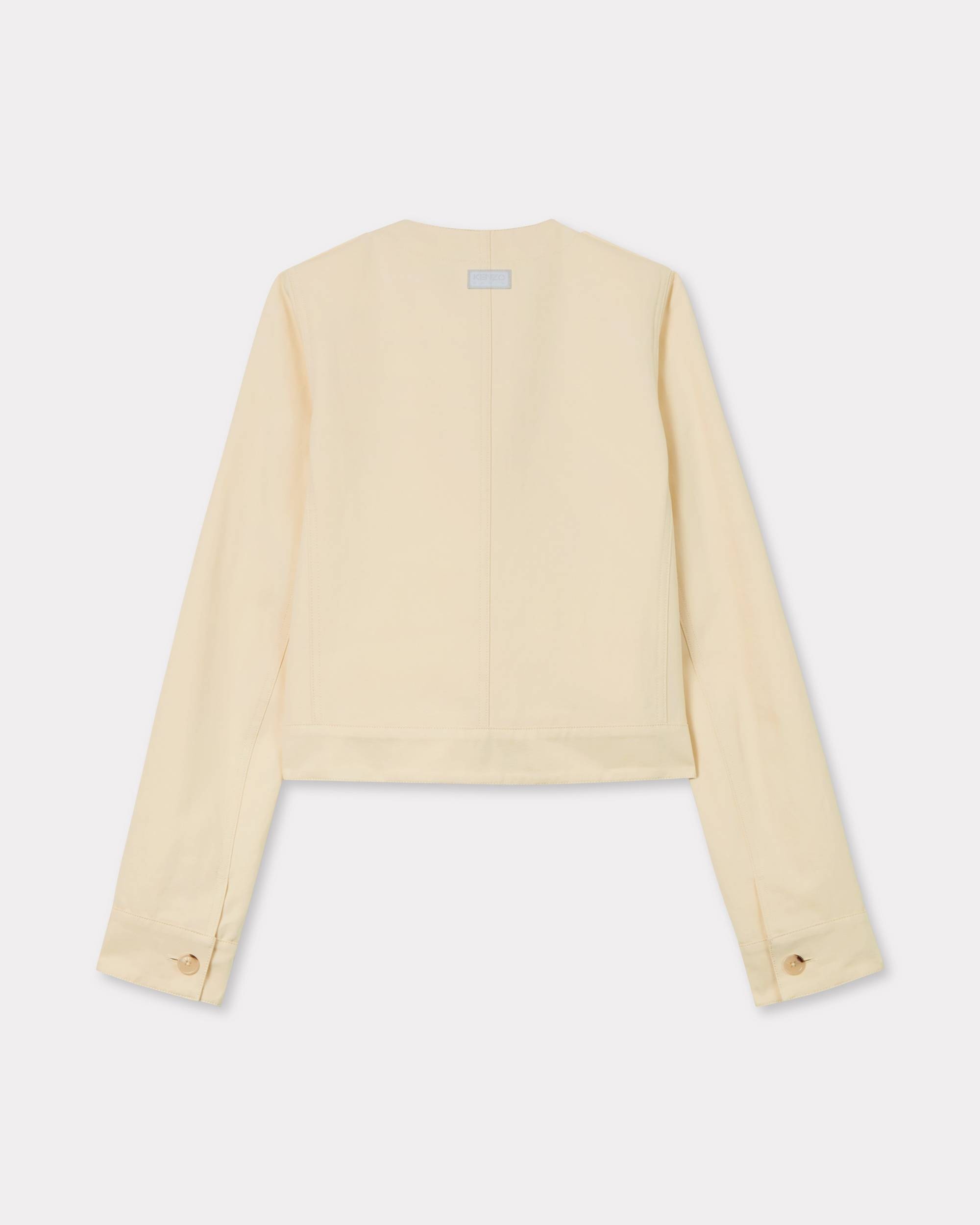 Collarless jacket in cotton - 2
