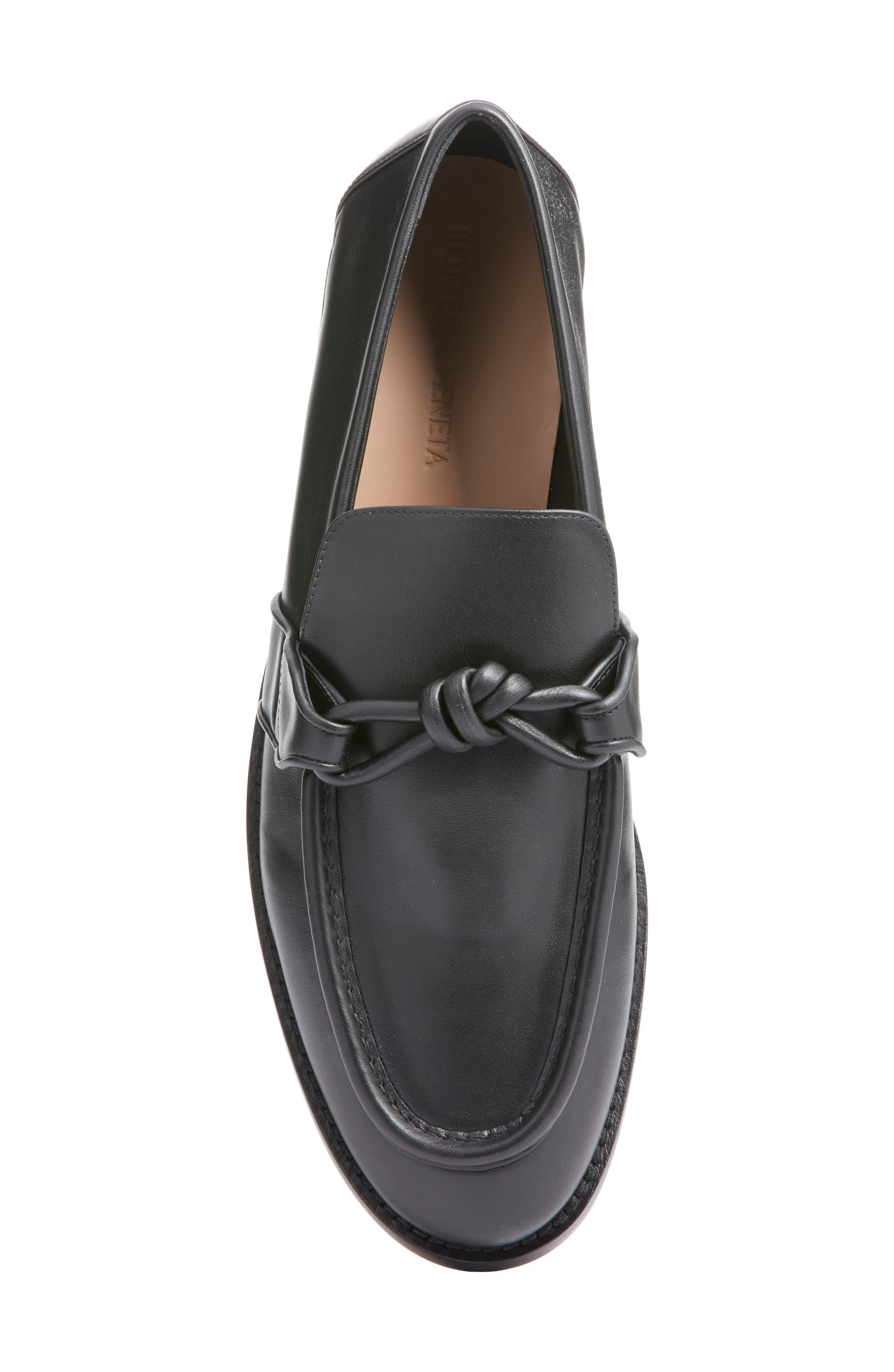 Bottega Veneta Astaire Knot Bit Loafer in 1000 Black at Nordstrom - 5