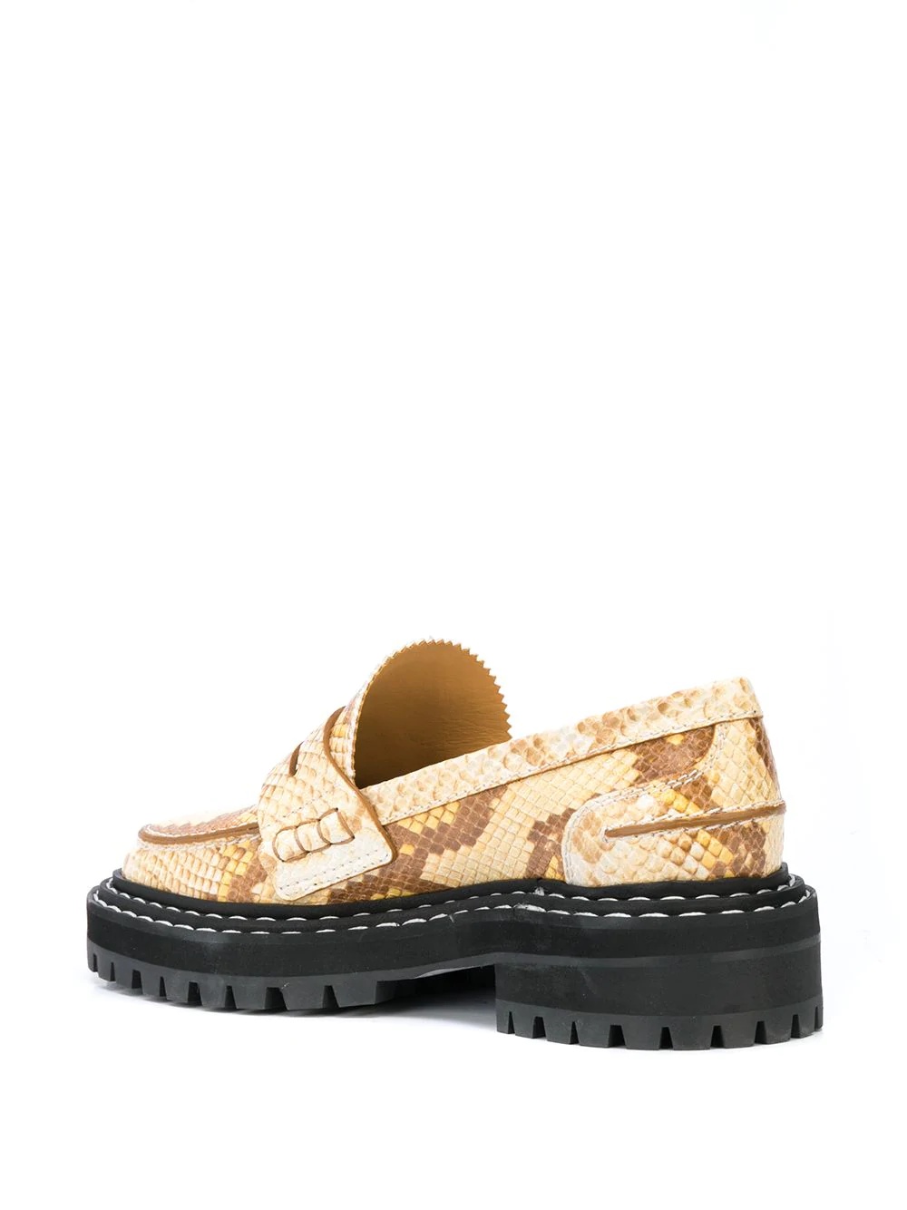 python-effect lug sole loafers - 3