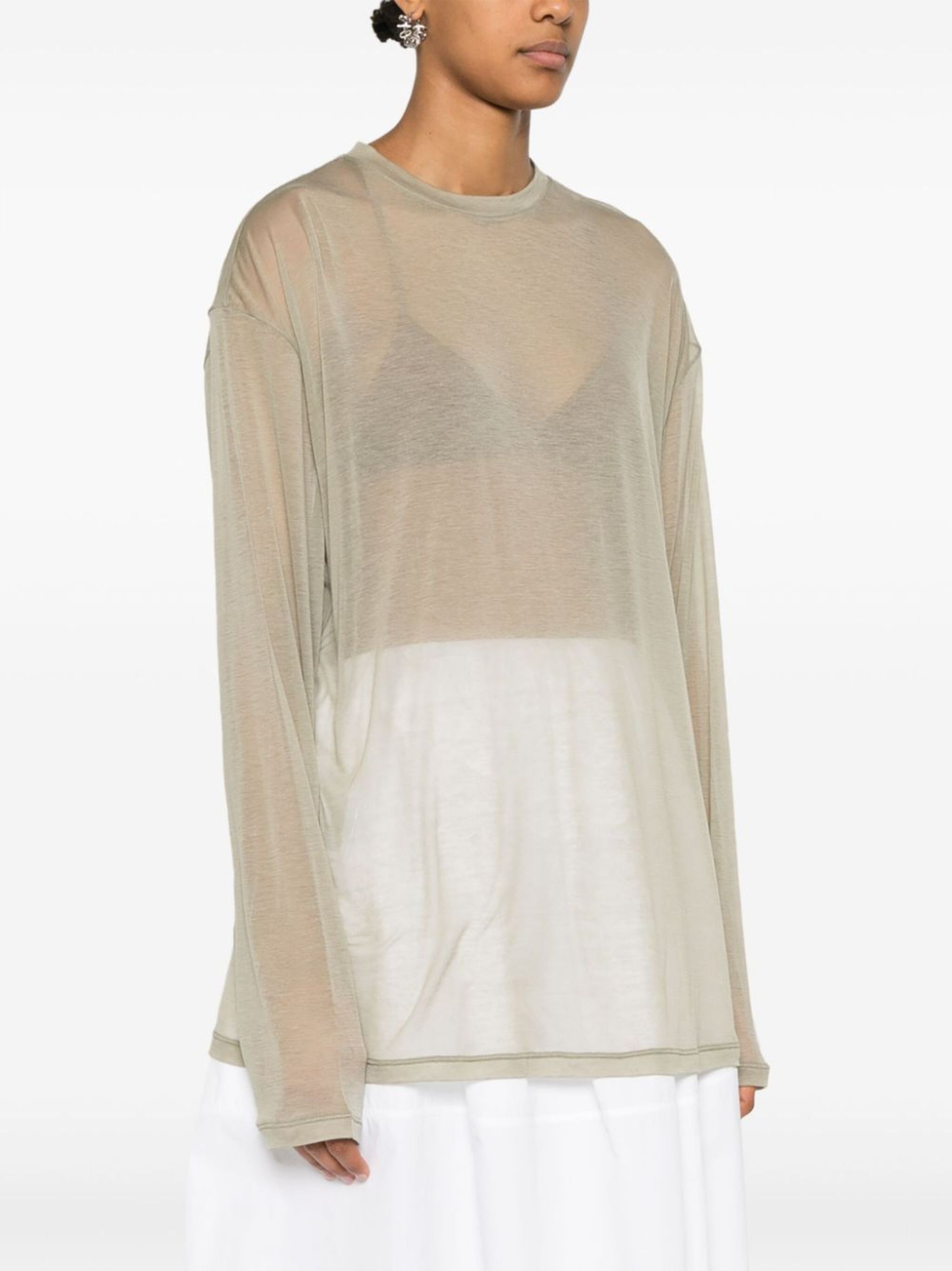 semi-sheer T-shirt - 3