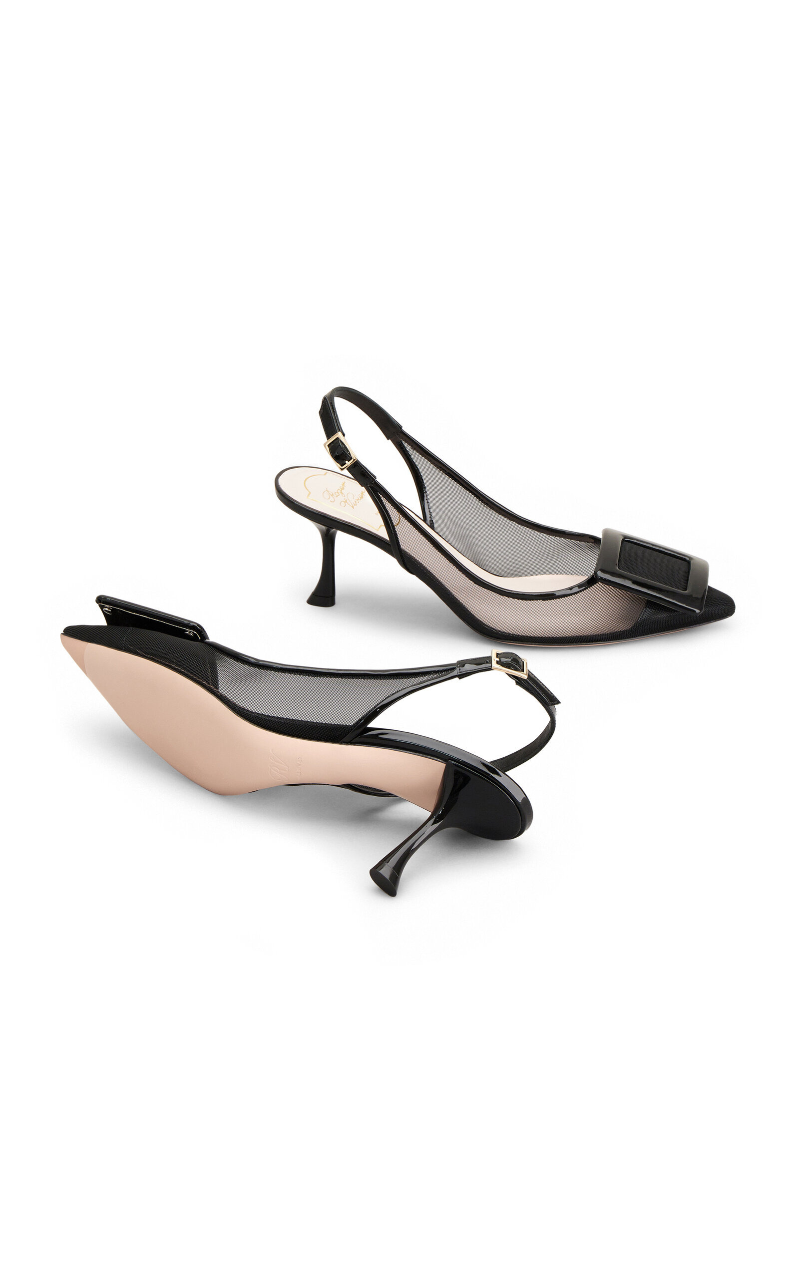 Viv In The City Mesh Slingback Pumps black - 6