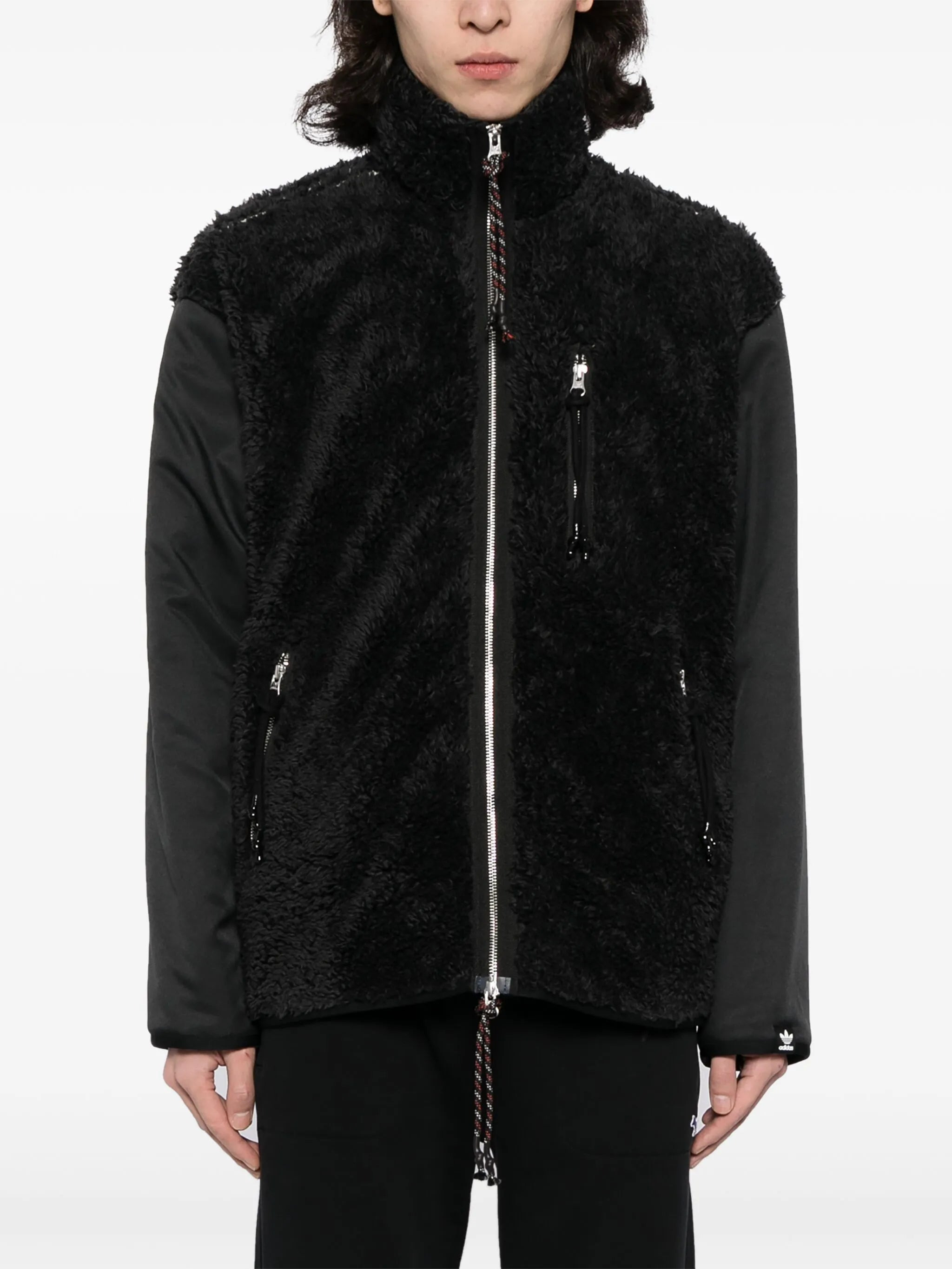 faux-fur panelled jacket - 4