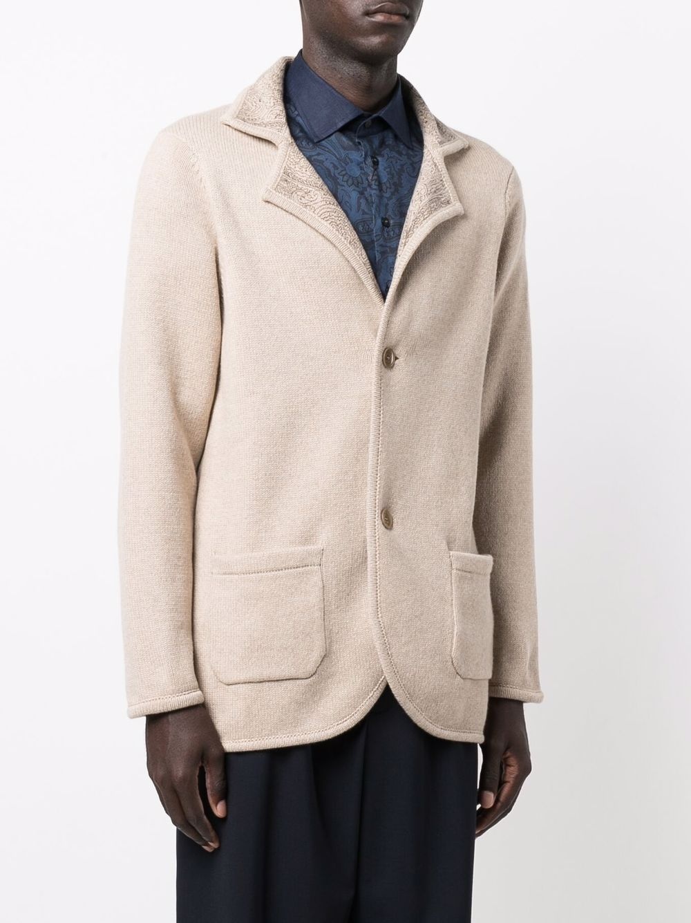 recycled cashmere-blend knitted jacket - 3