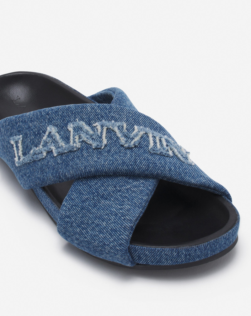 LANVIN TINKLE SANDALS IN DENIM 5