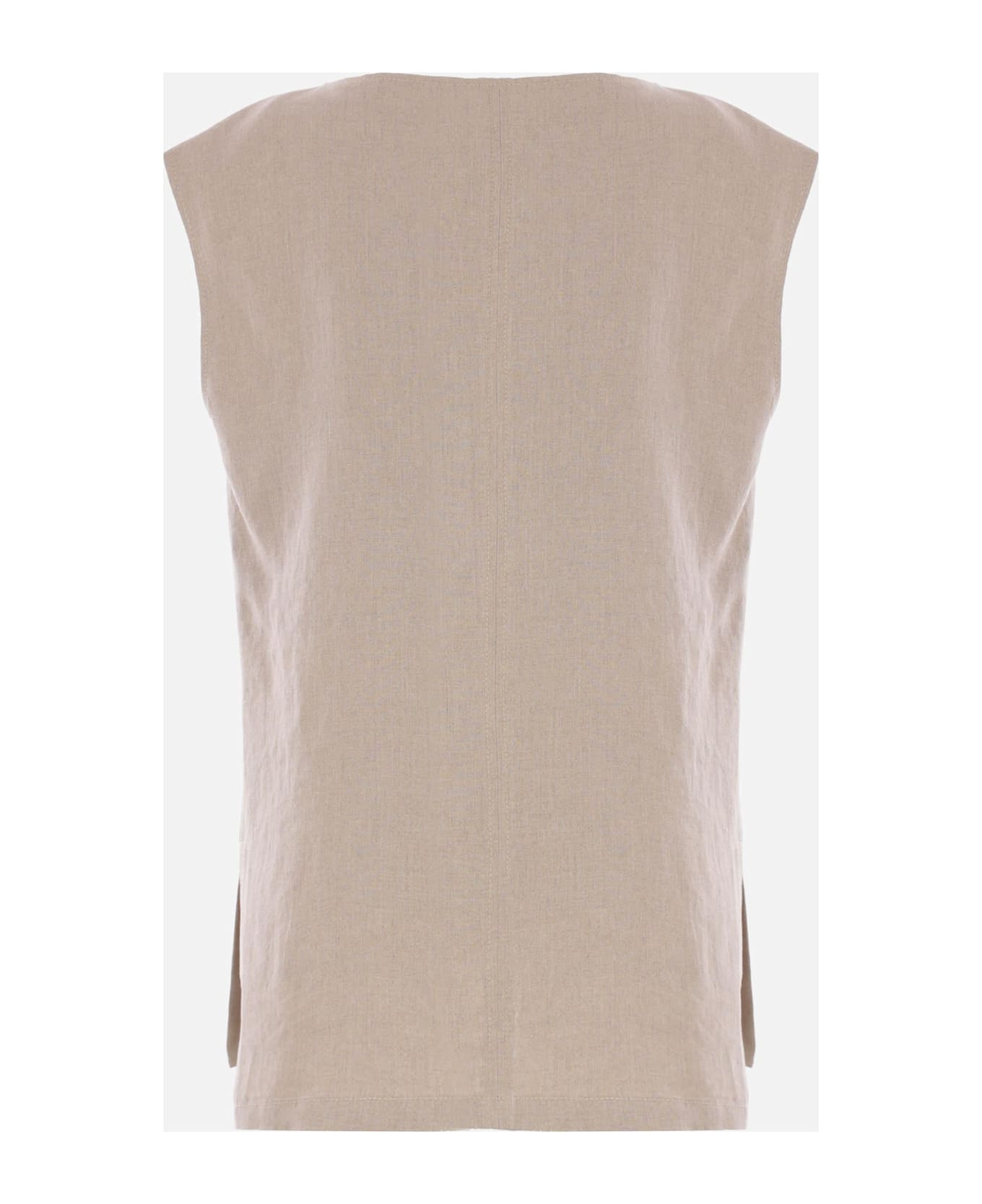 Colimbo Sleeveless Blouse In Linen - 2