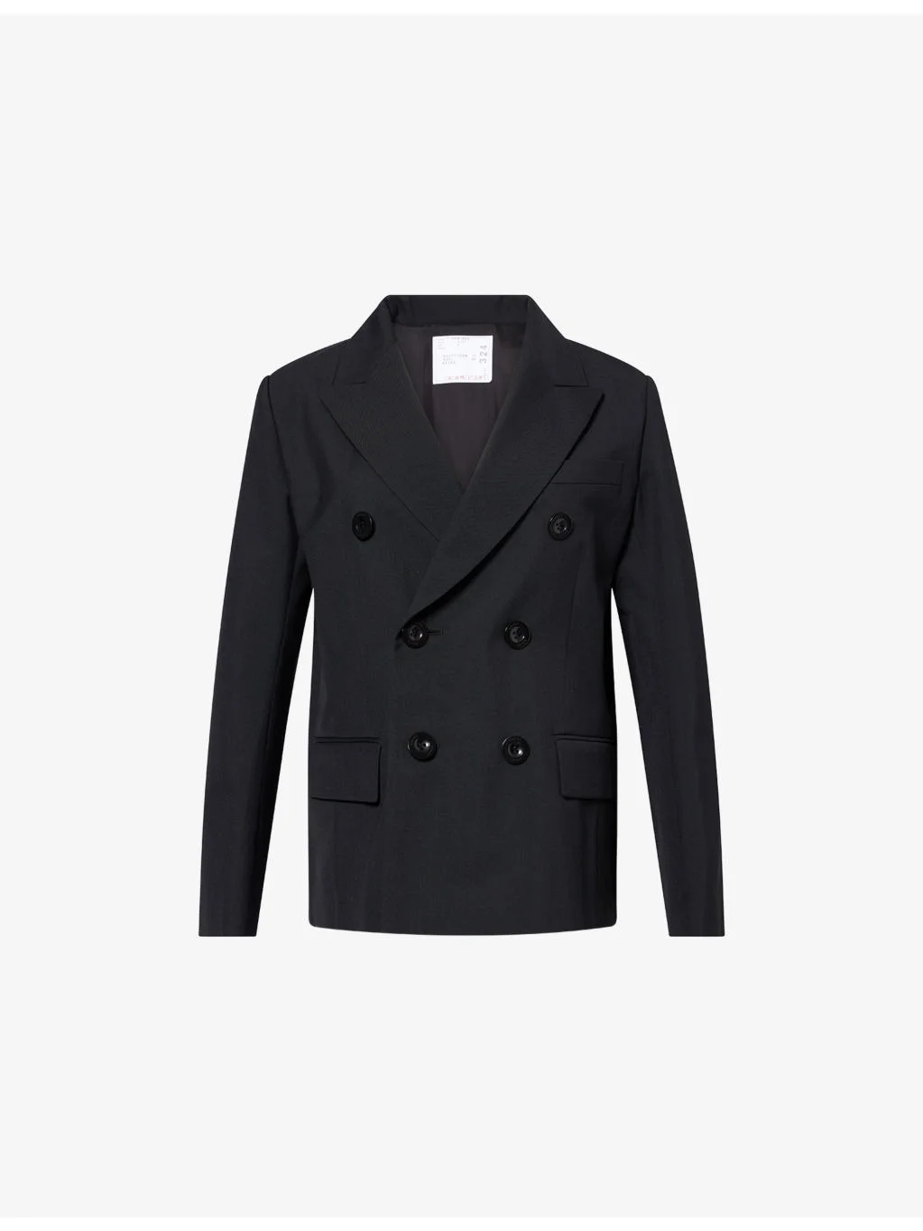 Peak-Lapels Pleated Woven Jacket - 1