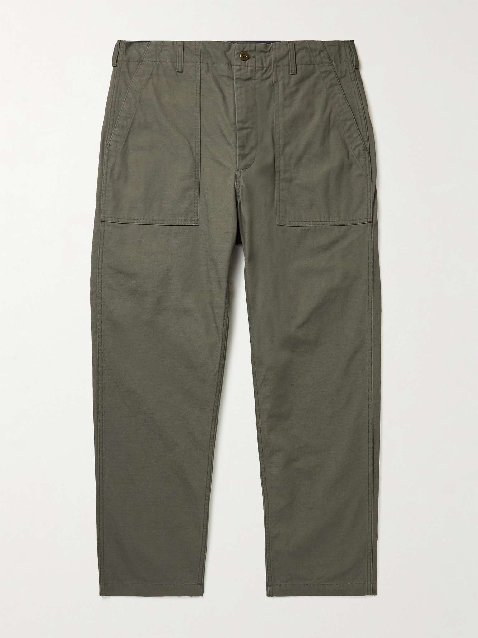 Straight-Leg Cotton-Ripstop Trousers - 1