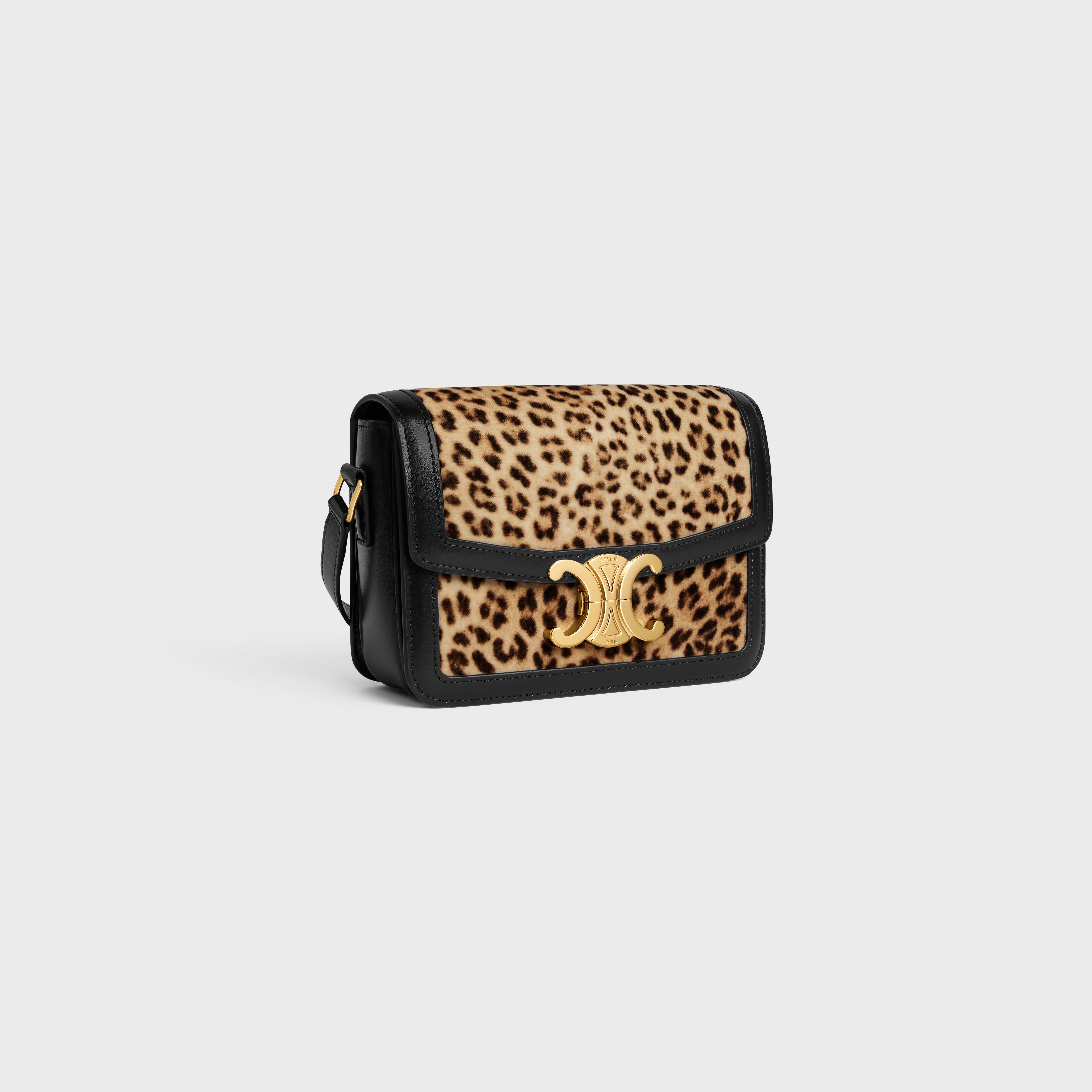 Teen Triomphe Bag in velvet with leopard print - 2