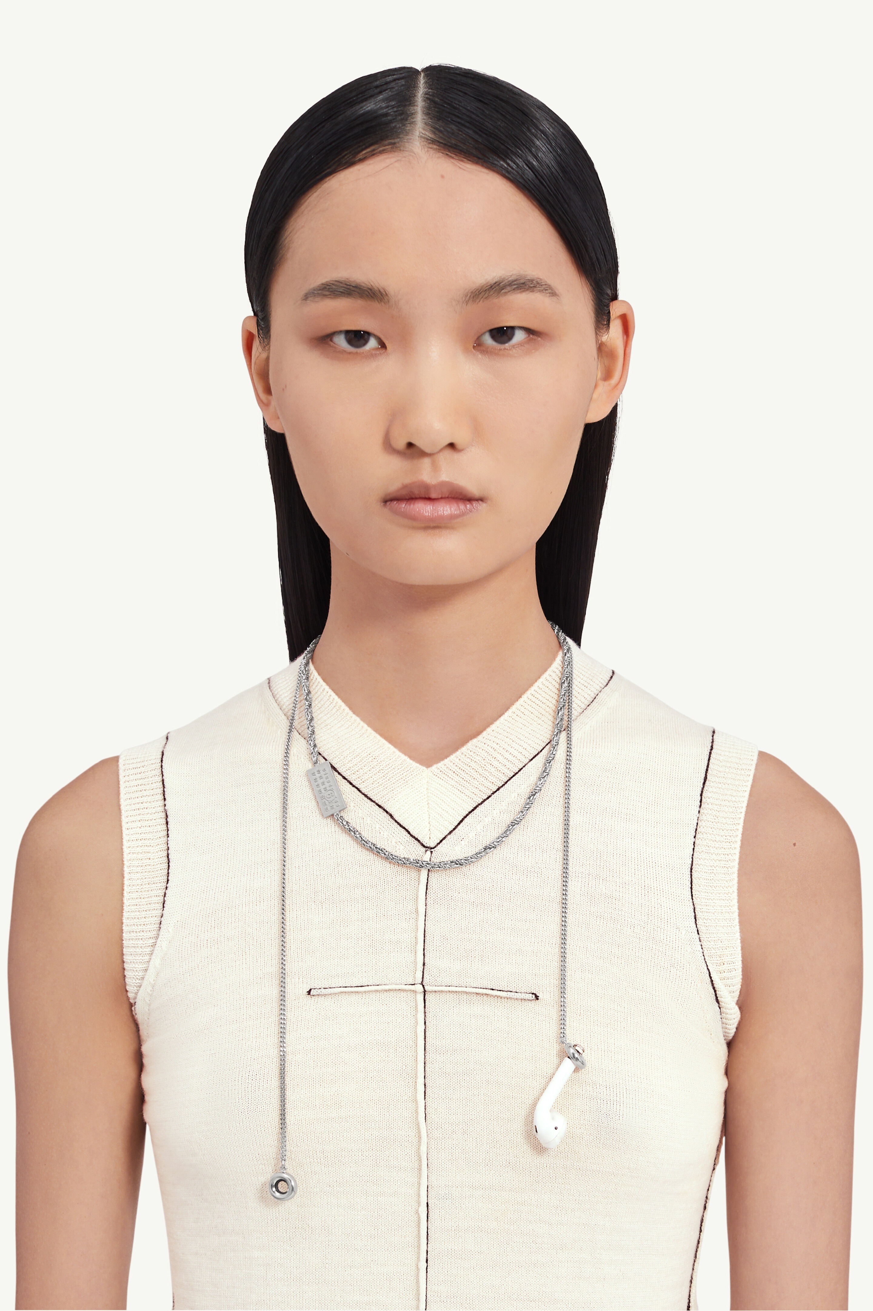 Embossed Numeric Necklace - 5