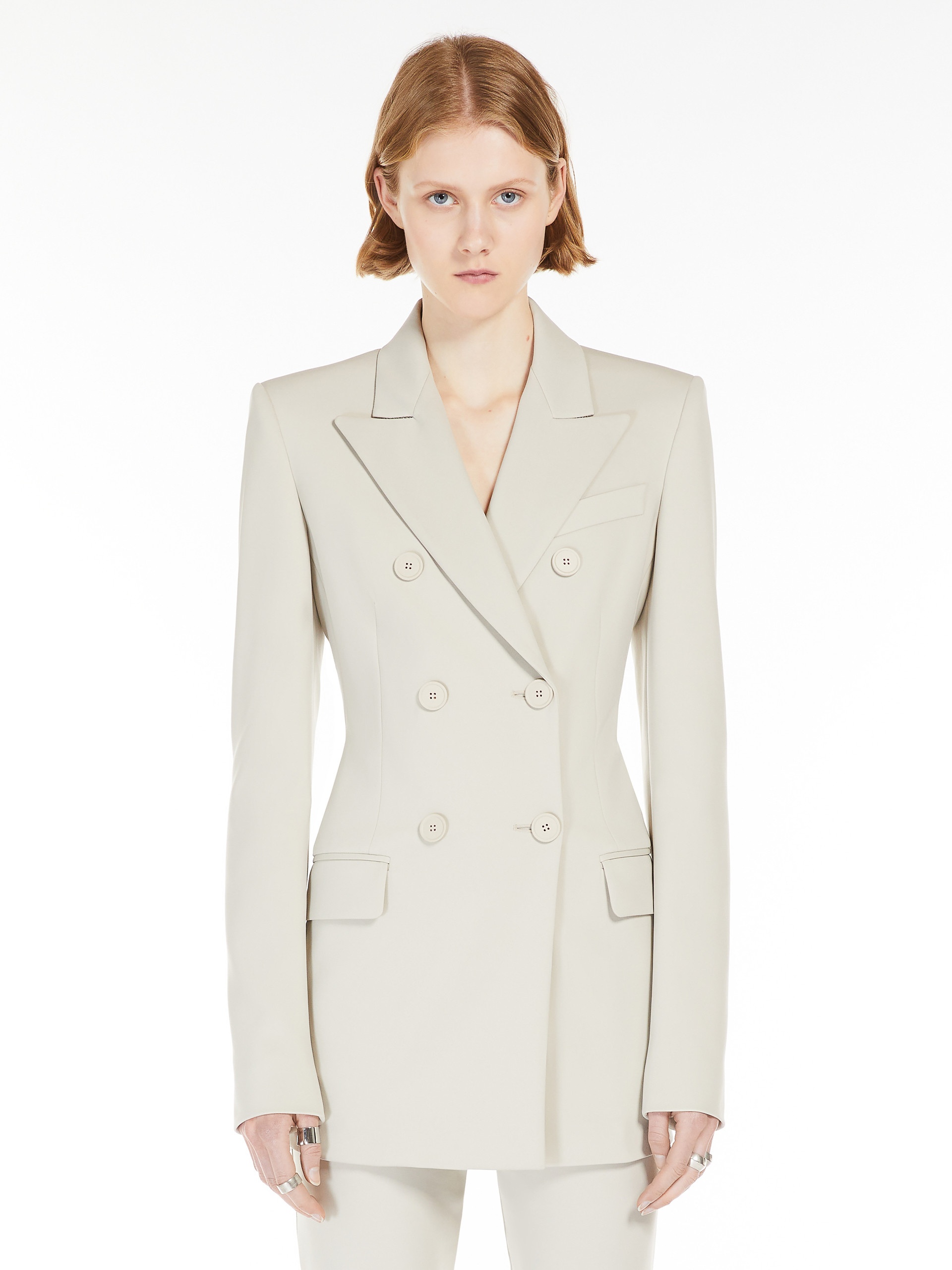 Sportmax FRIZZO Scuba jersey blazer | REVERSIBLE