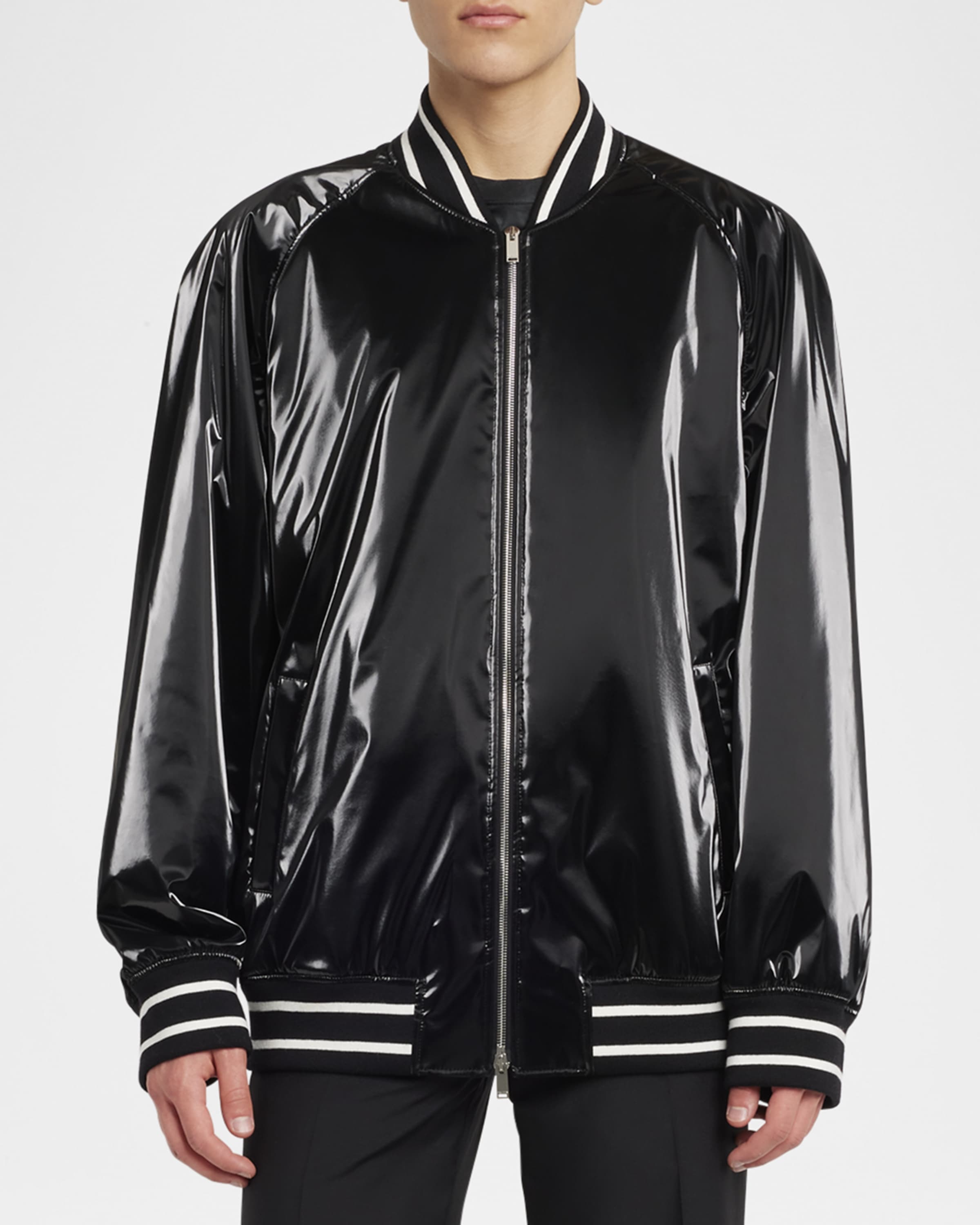 Men's Liquid Vinyl Bomber Jacket - 2