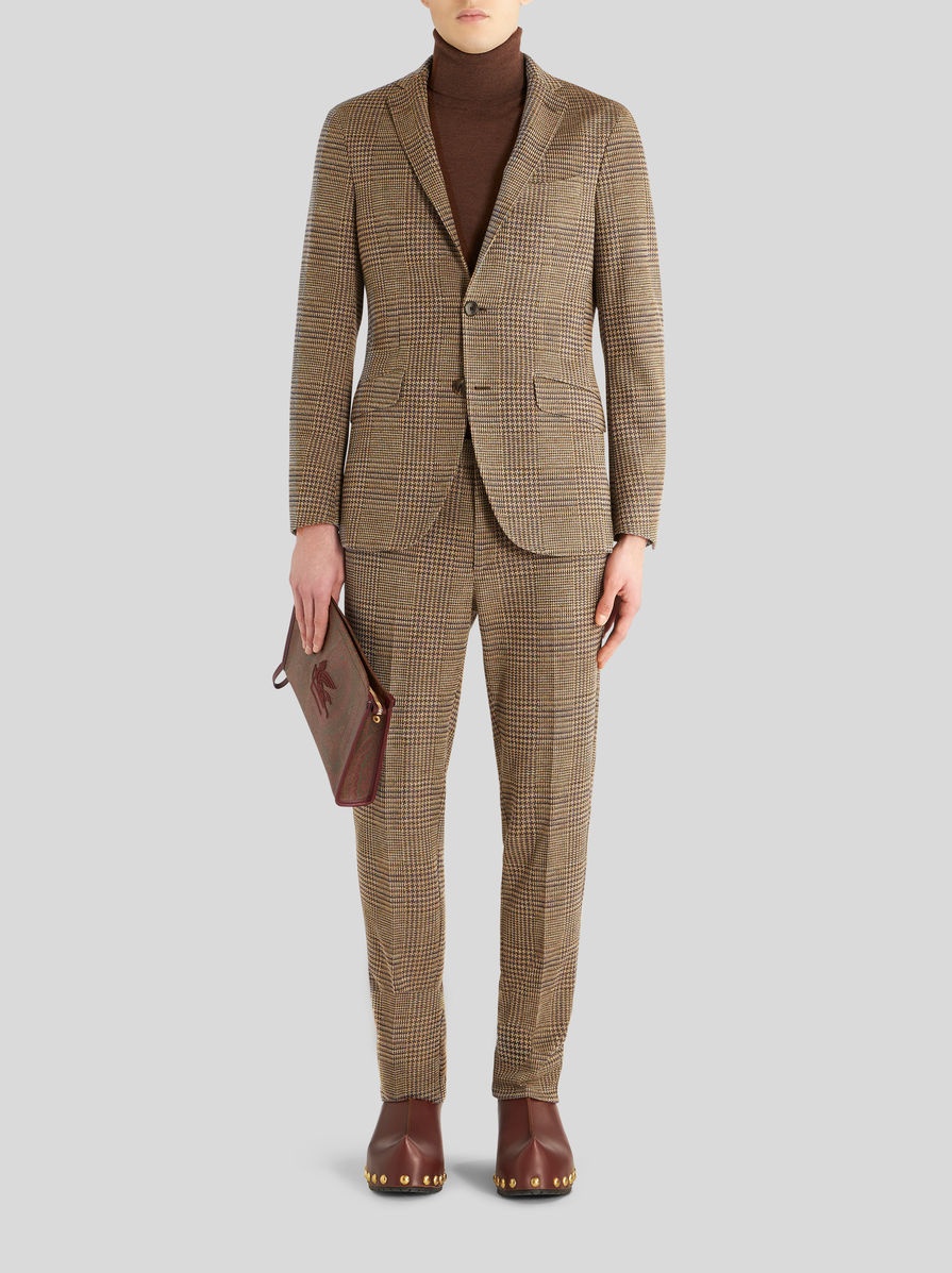 JERSEY TROUSERS WITH CHECK PATTERN - 3