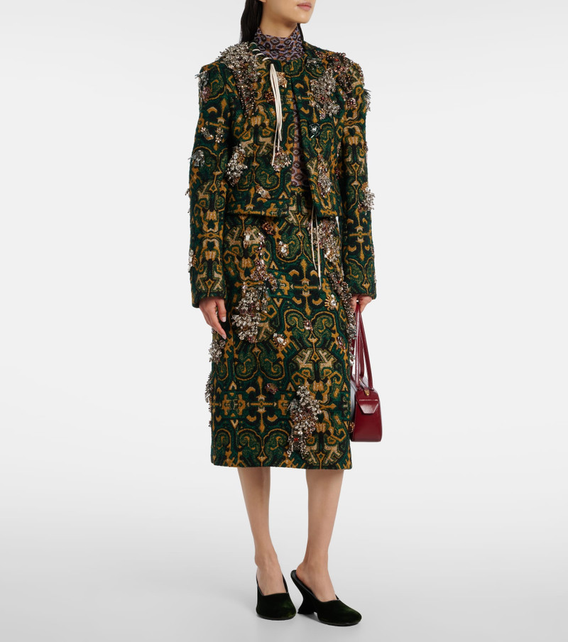 Dries Van Noten Embellished pencil skirt outlook