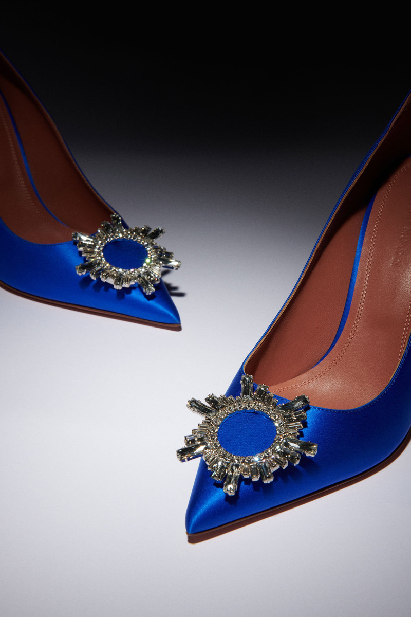 BEGUM PUMP ELECTRIC BLUE SATIN 4