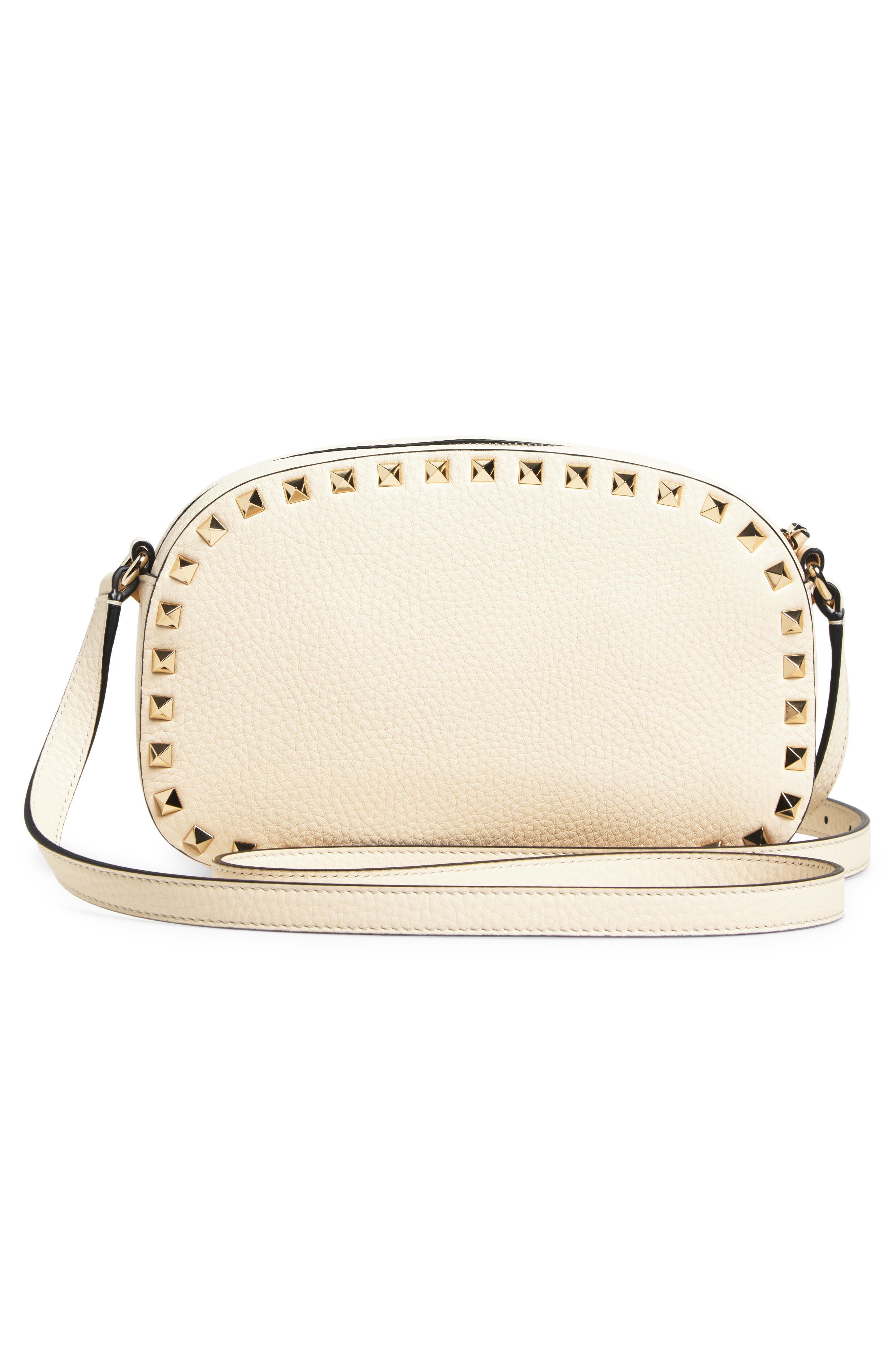 Valentino Garavani Rockstud Crossbody Camera Bag in Light Ivory at Nordstrom - 4