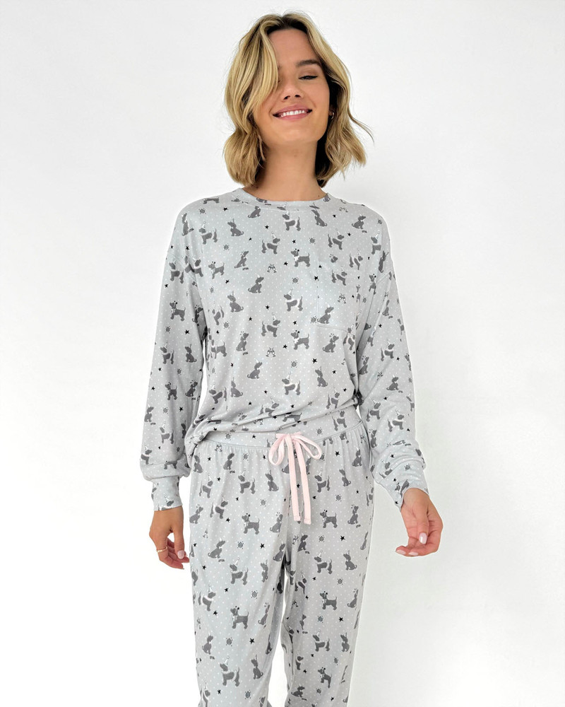 Splendid Holiday Dog Marna Pillowsoft PJ Set outlook