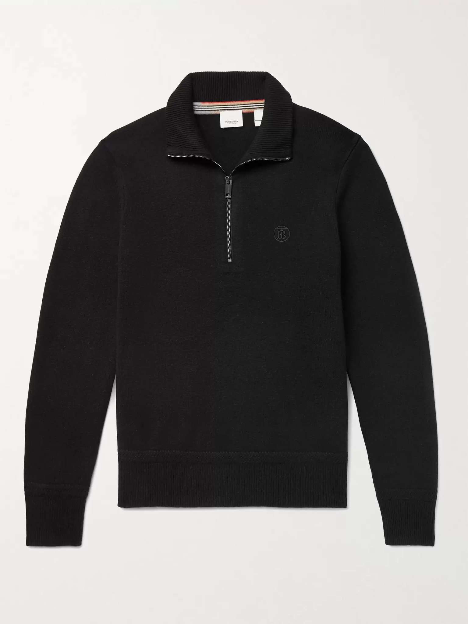 Logo-Embroidered Cashmere Half-Zip Sweater - 6