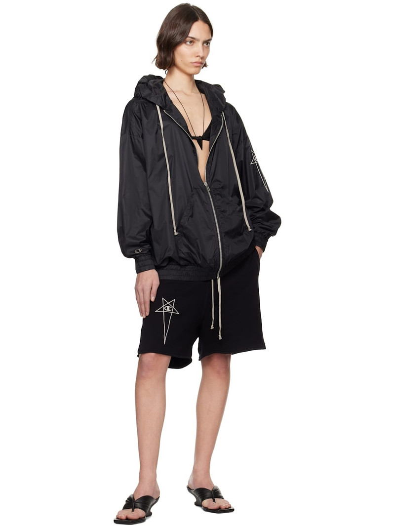 Rick Owens Black Champion Edition Jumbo Jason's Hoodie outlook