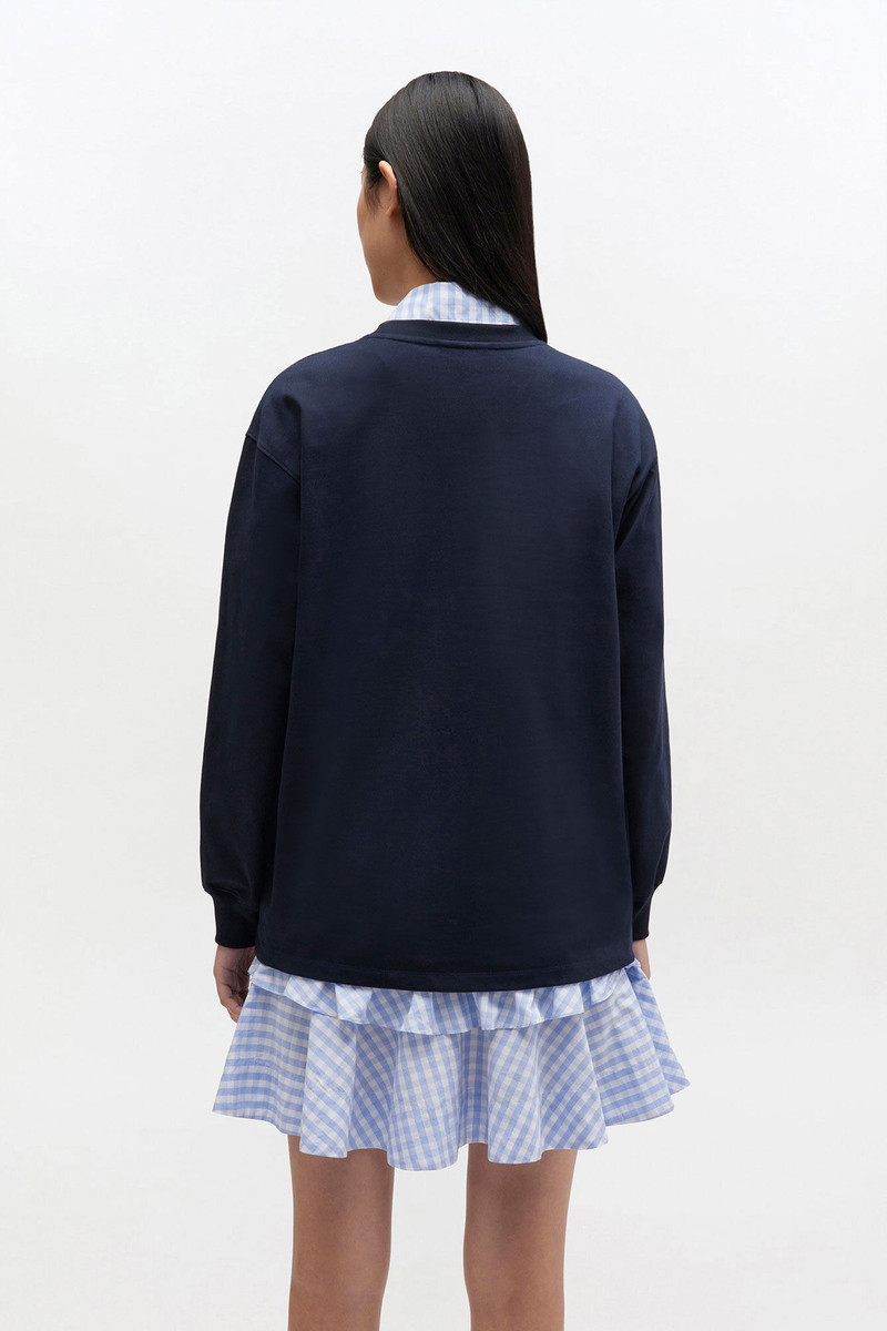 DARK BLUE GANNI SWEATSHIRT 4