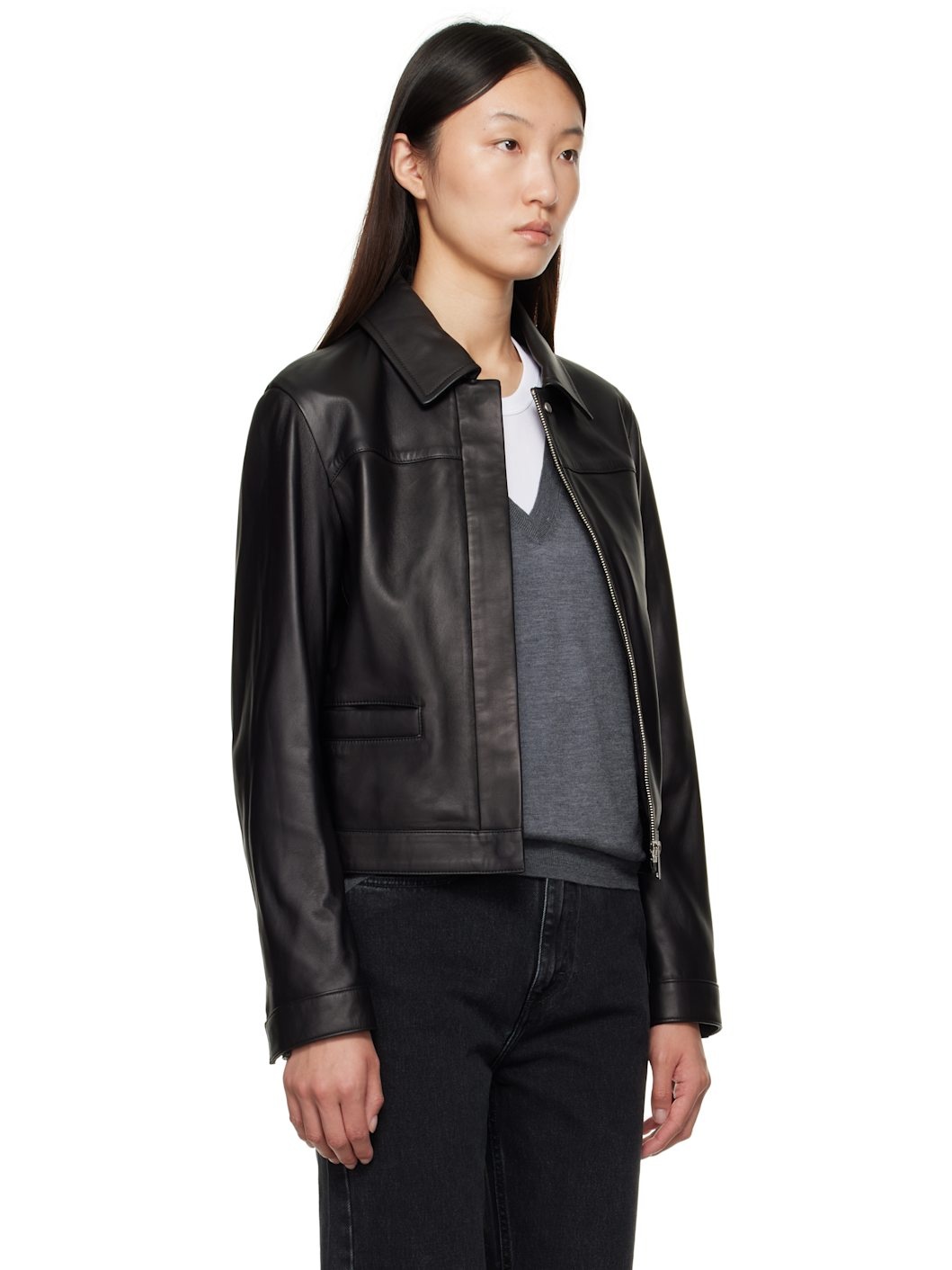 Black Ascot Leather Jacket - 2