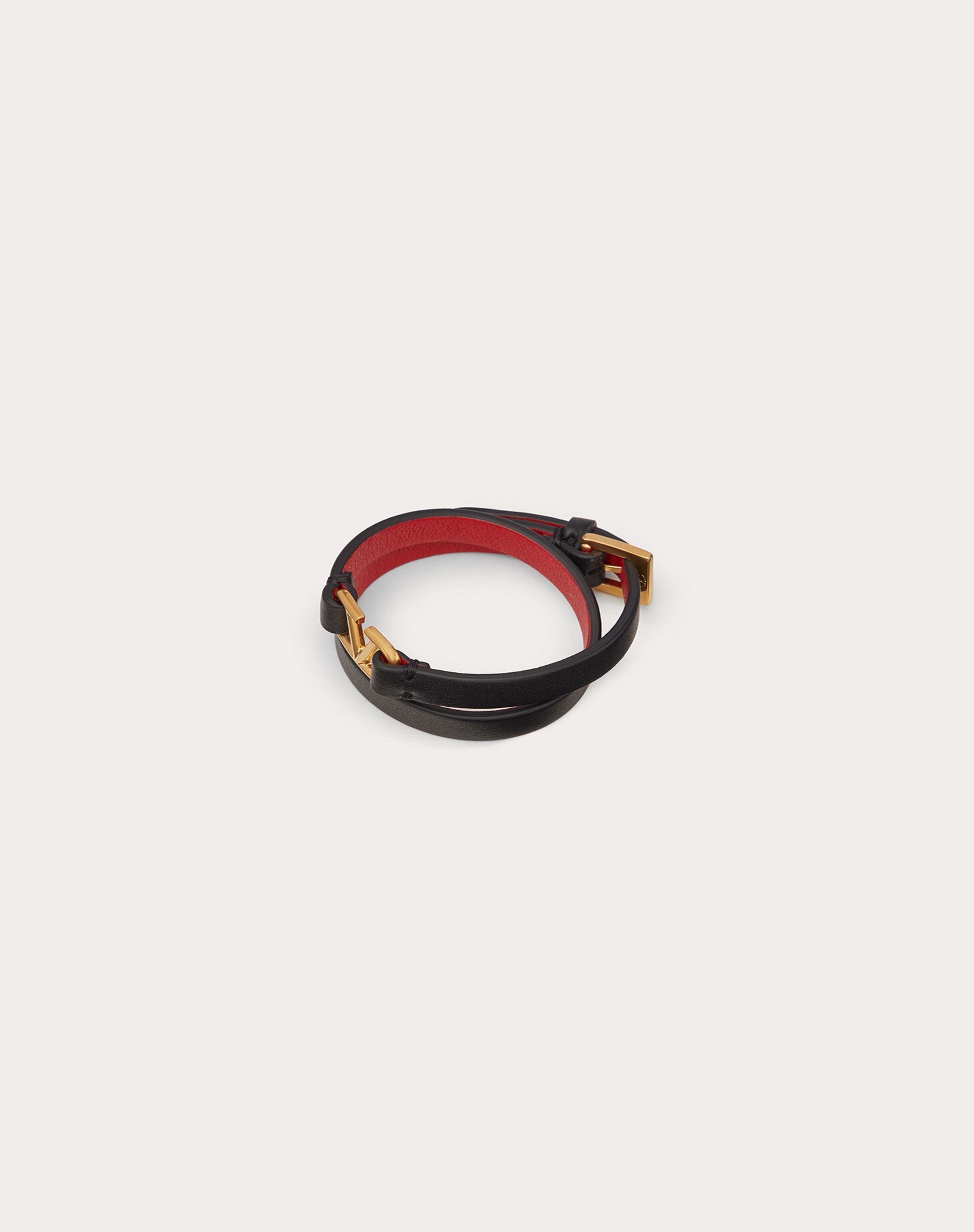 VLogo Signature Double-Strap Bracelet in Calfskin - 3