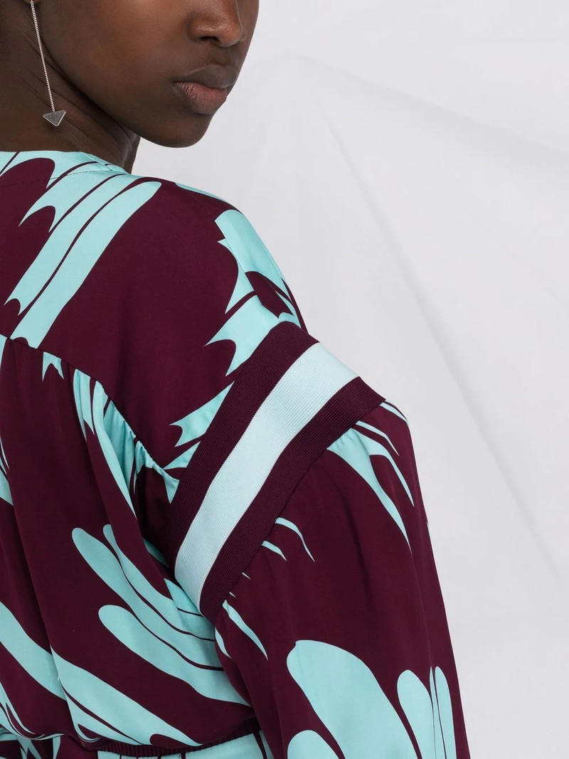 abstract-print gathered dress 3