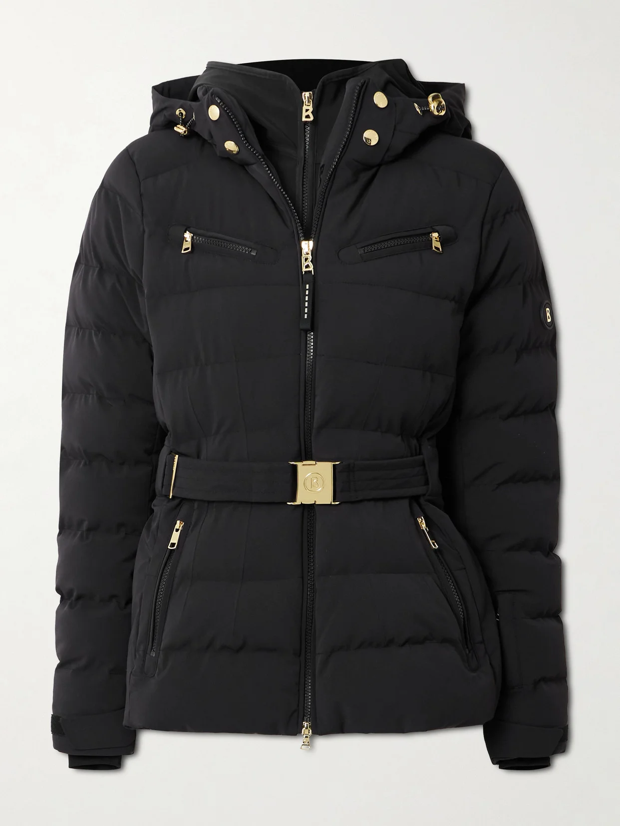 Ellya Belted Layered Quilted Ski Jacket - 1