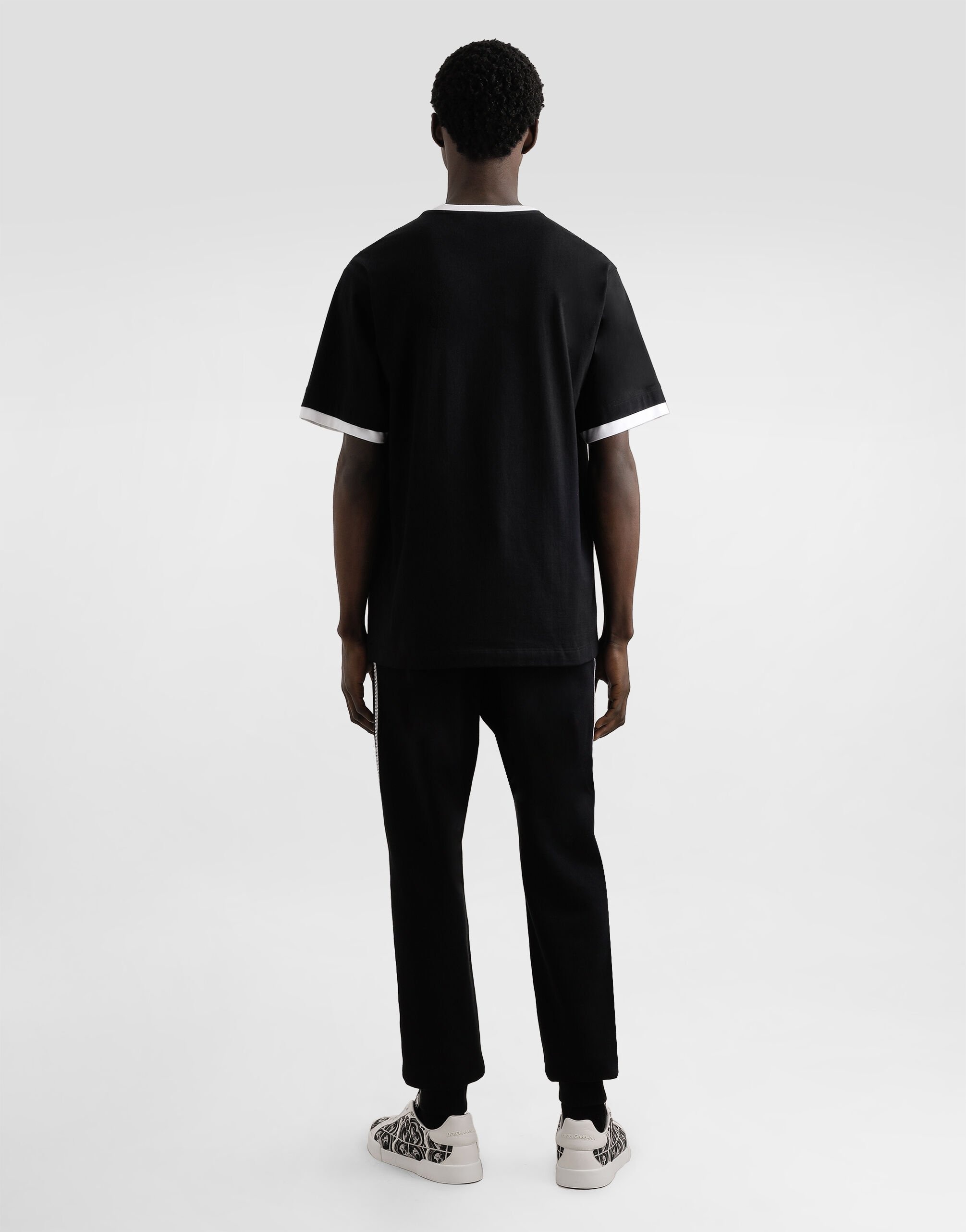 cotton t-shirt with print and embroidery - 3