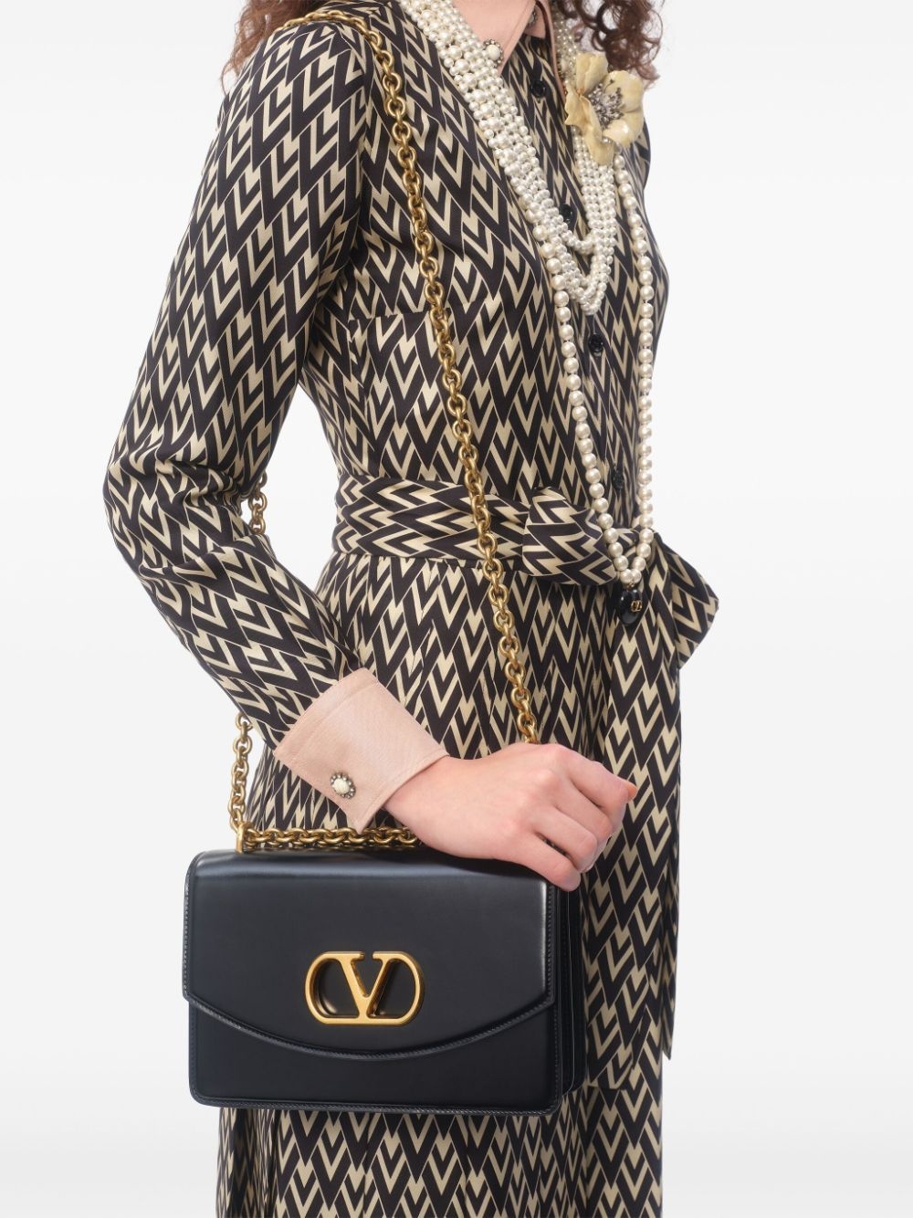 contrasting shirt dress - 6