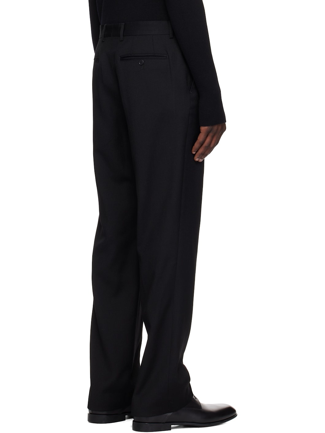 Black Straight Trousers - 3
