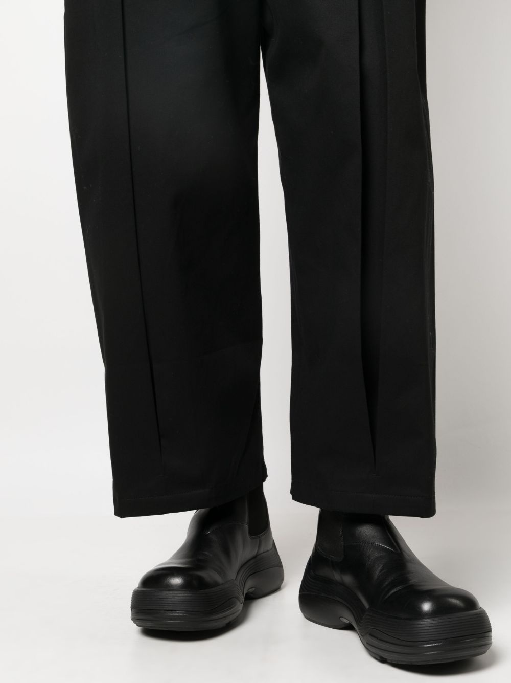 box-pleat wide-leg trousers - 5