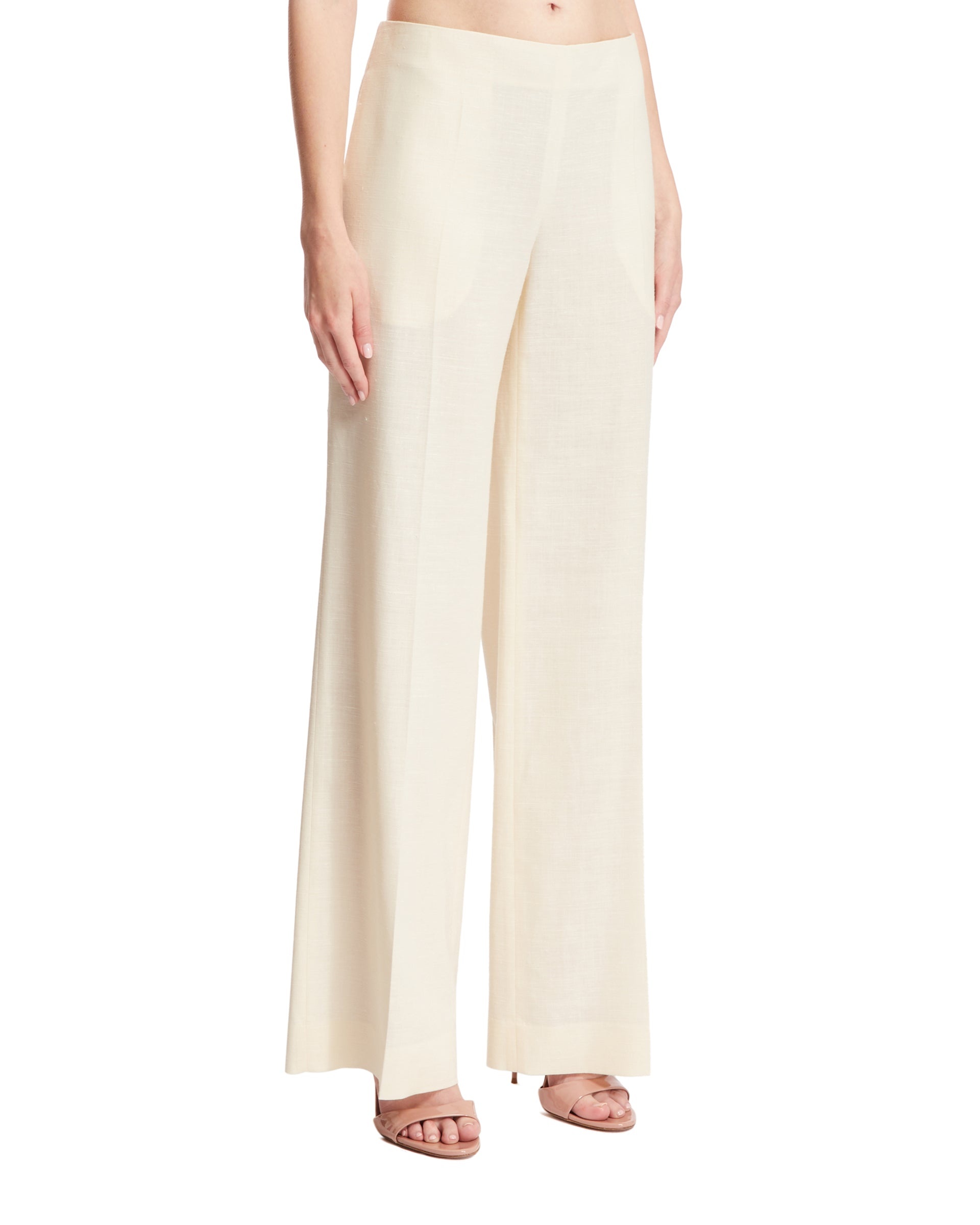 White Foulard Trousers - 4