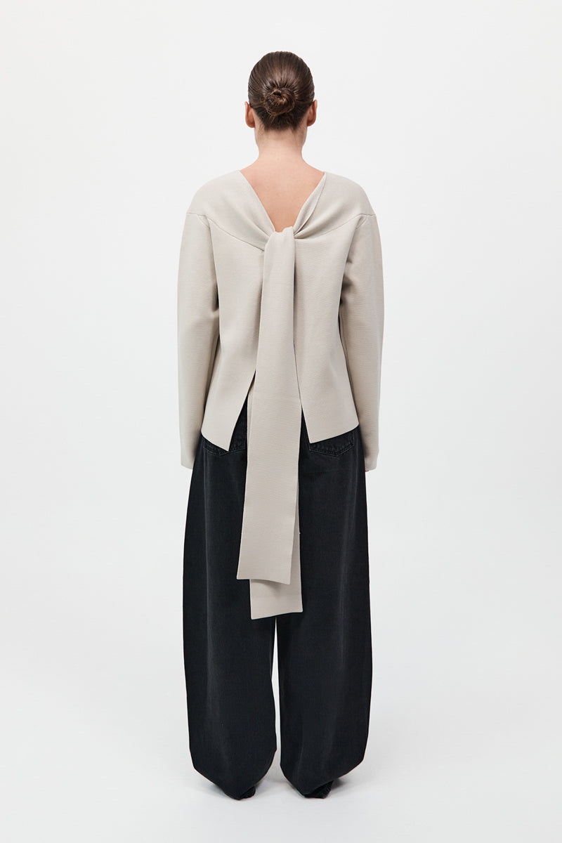Milano Knit Scarf Jumper - Creme - 9
