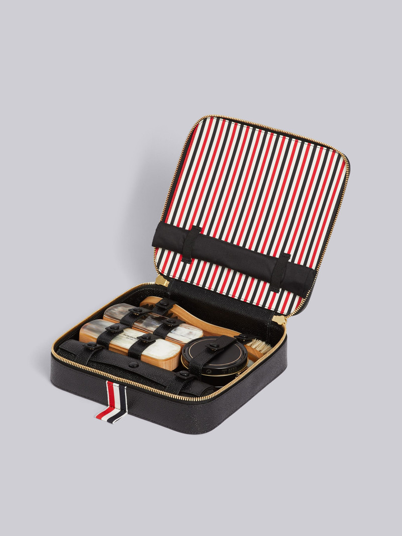 Black Pebbled Shoe Shine Kit 5