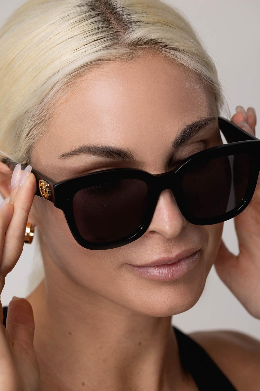Round Logo Sunglasses - Black Grey - 2