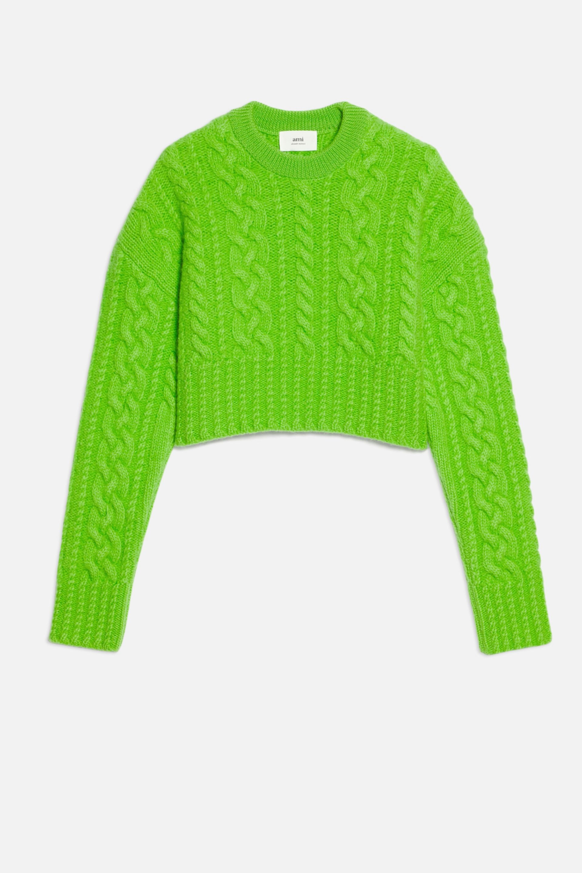 cable-knit virgin wool jumper - 1