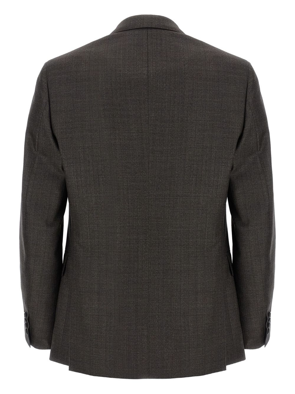 single-breasted flat-front suit - 3