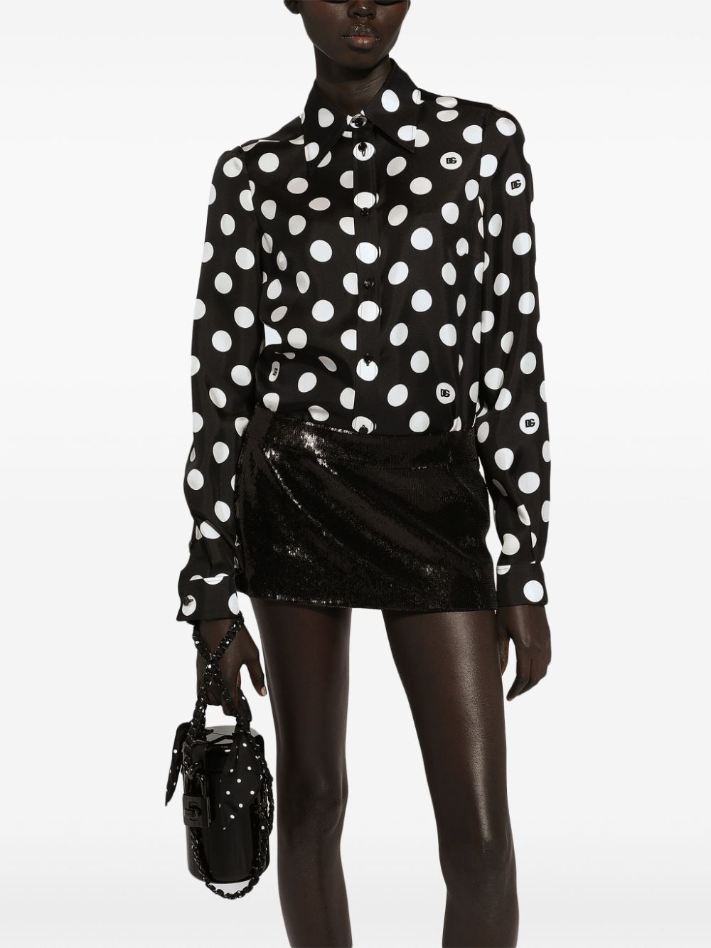 sequined low-rise miniskirt - 4