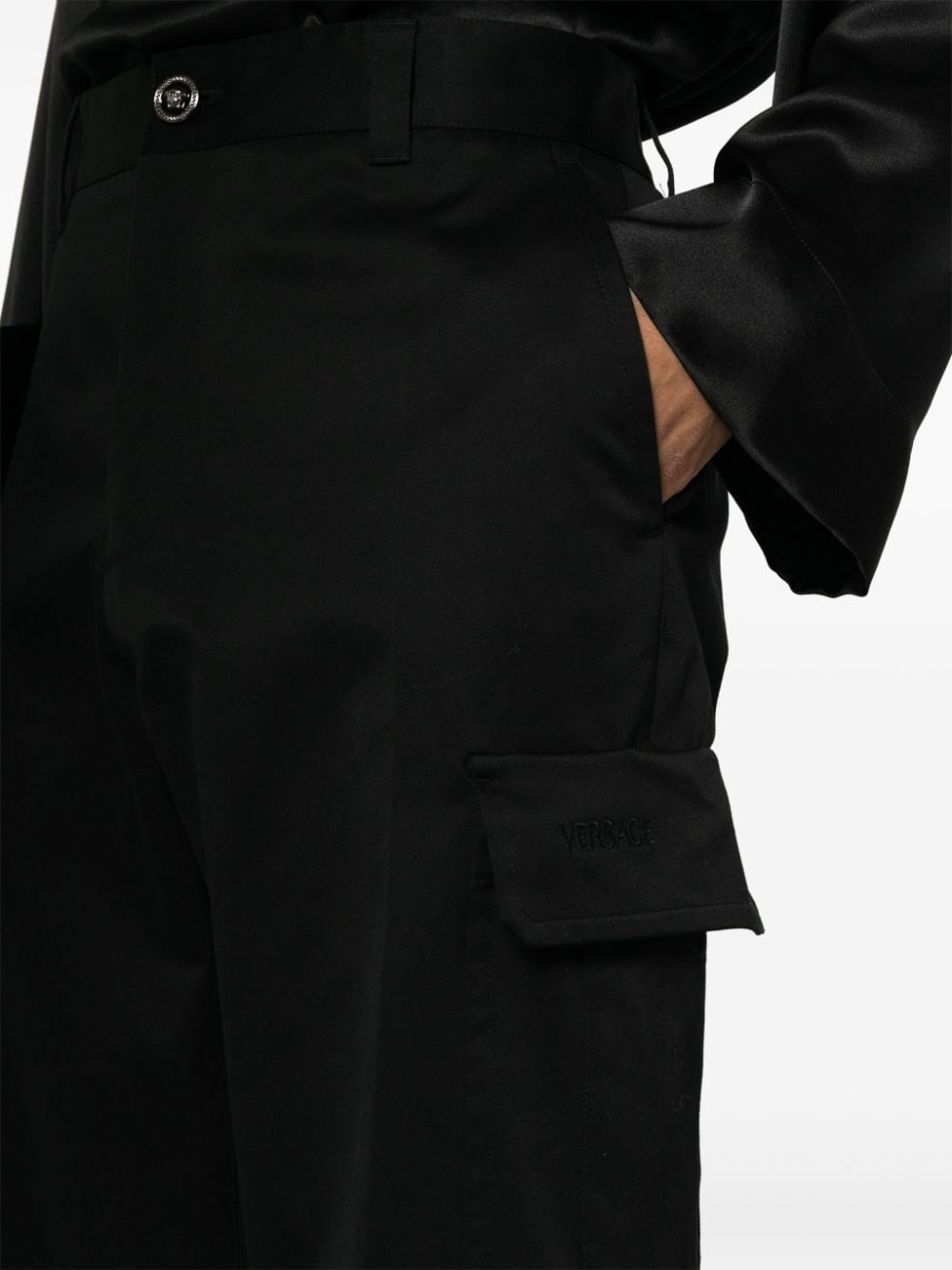 logo-embroidered cargo trousers - 5