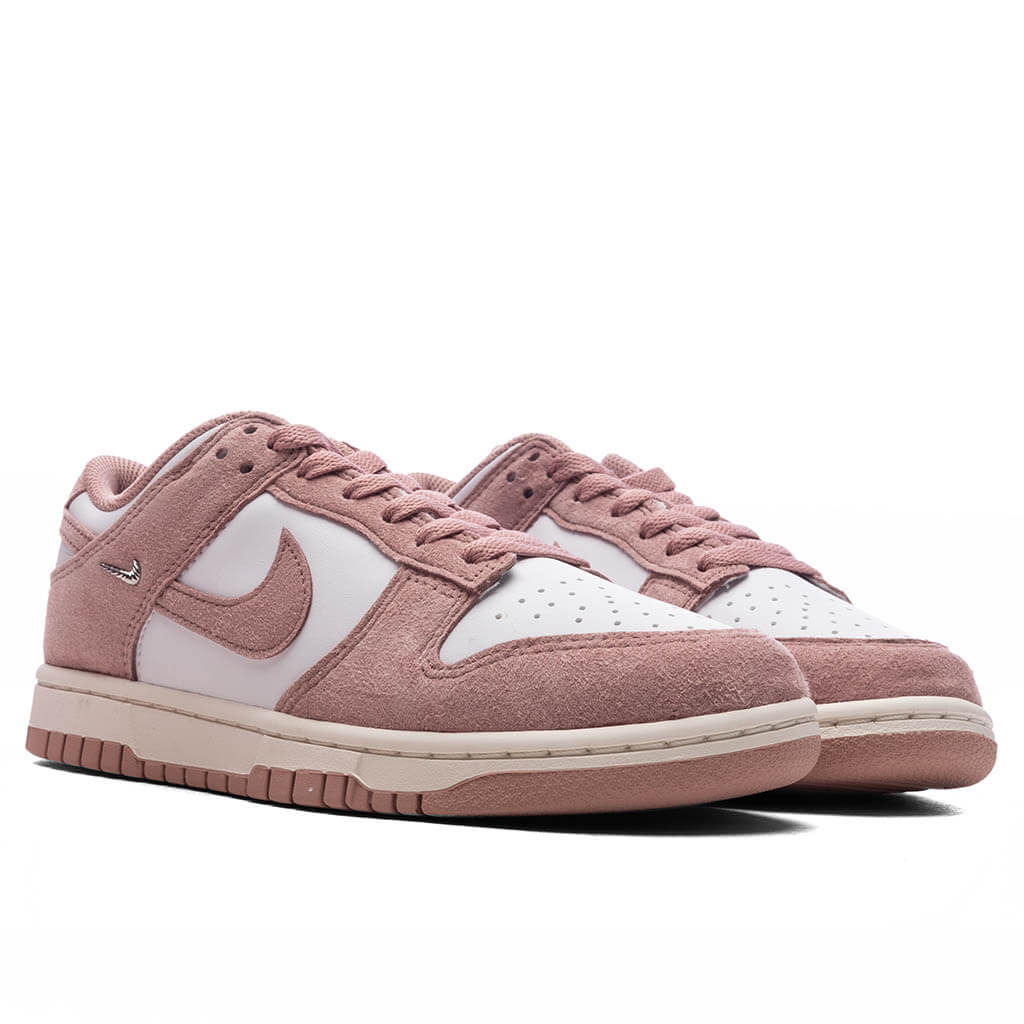 WOMEN'S DUNK LOW 'ROSE WHISPER' - WHITE/PARTICLE PINK/SAIL/METALLIC SILVER - 2