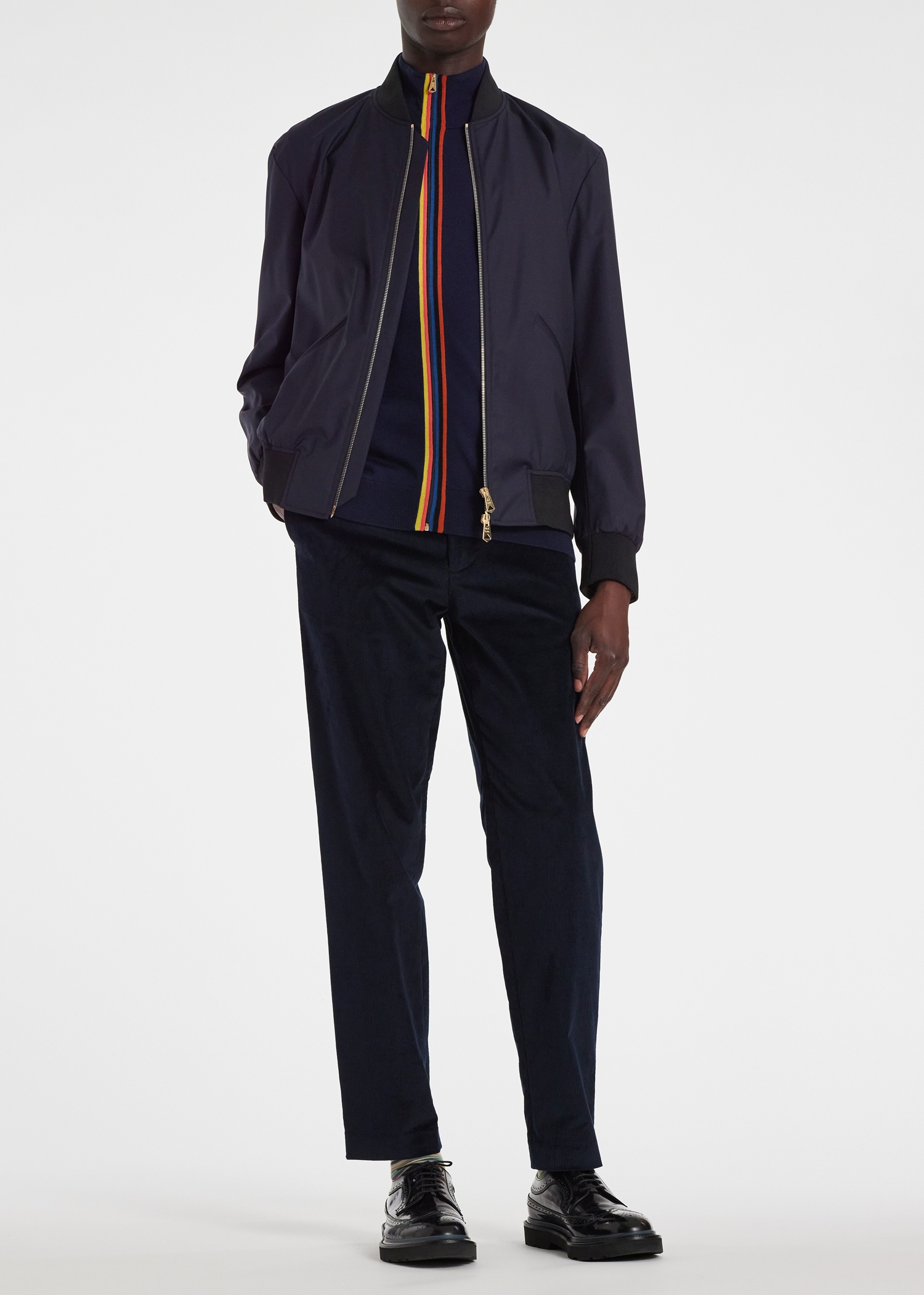 'Storm System' Wool Bomber Jacket - 5