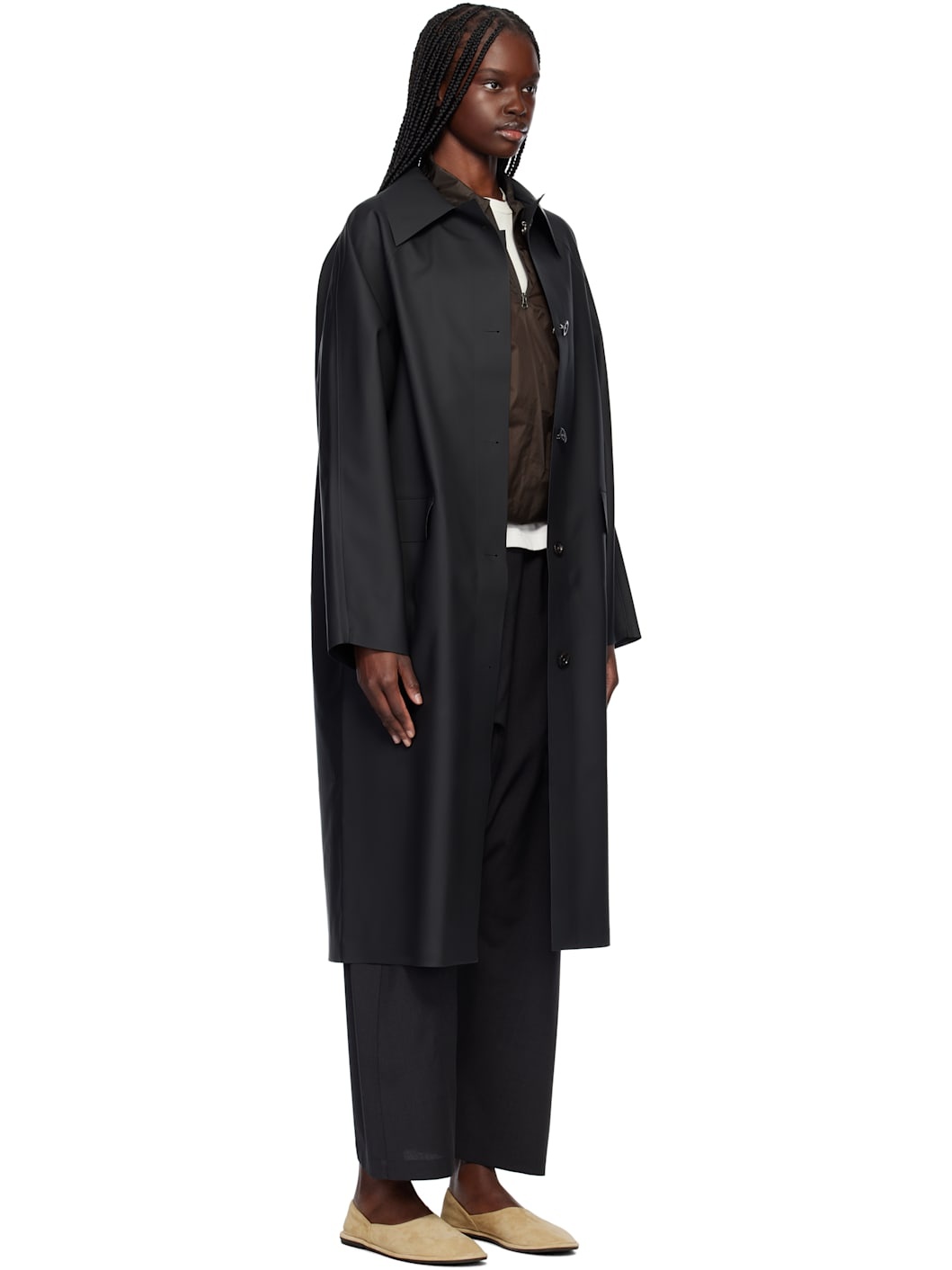 Black Original Below Rubber Coat - 2