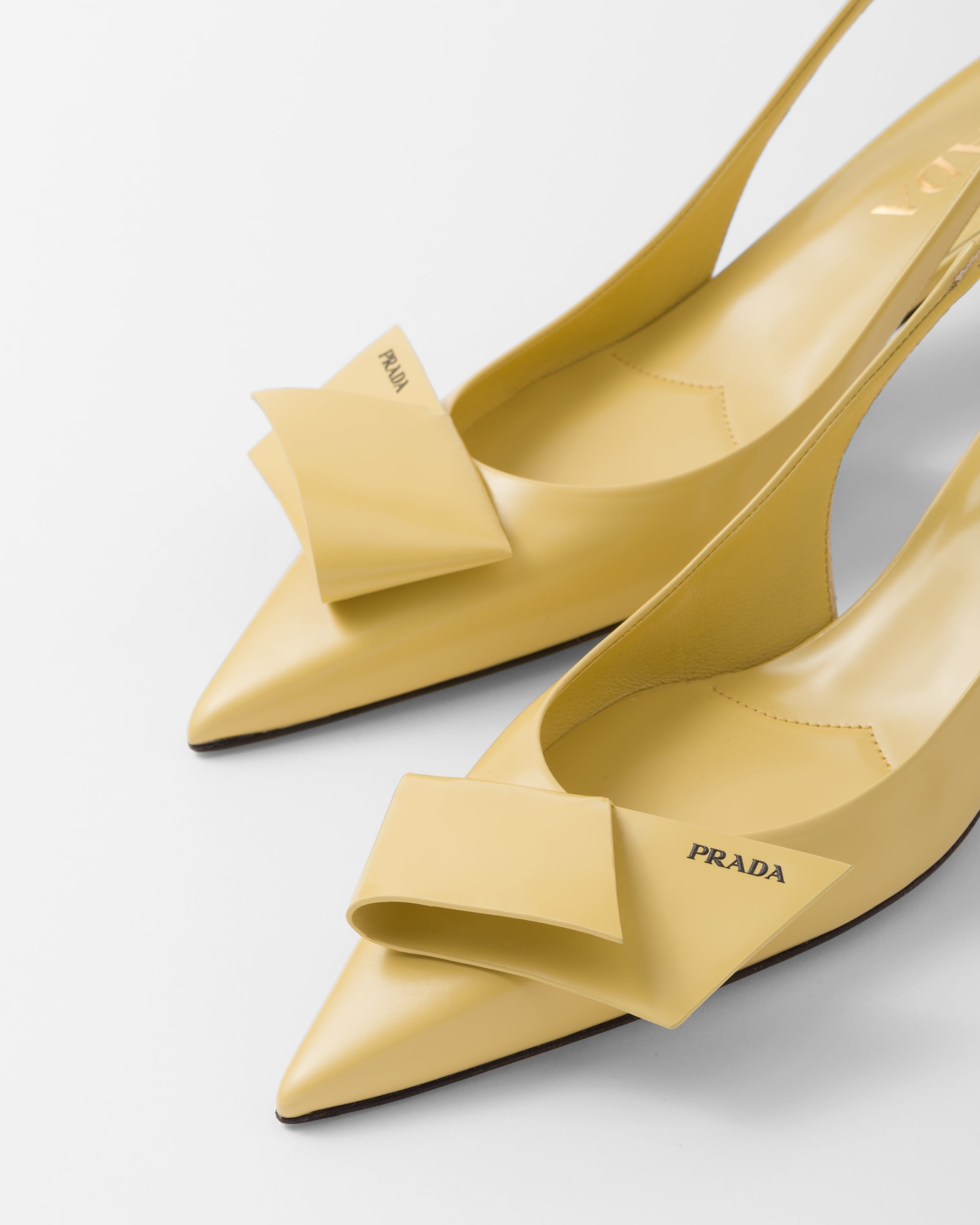 Brushed leather slingback pumps - 5