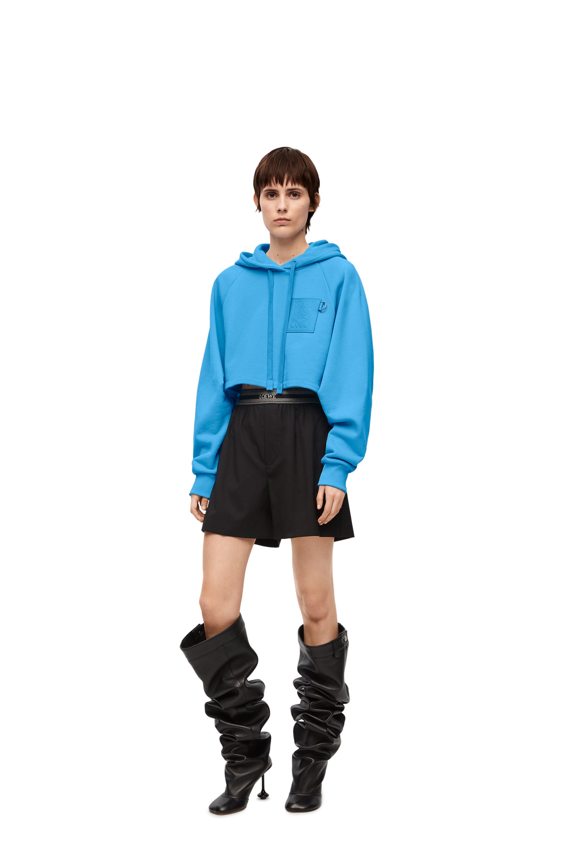 Cropped hoodie in cotton - 2
